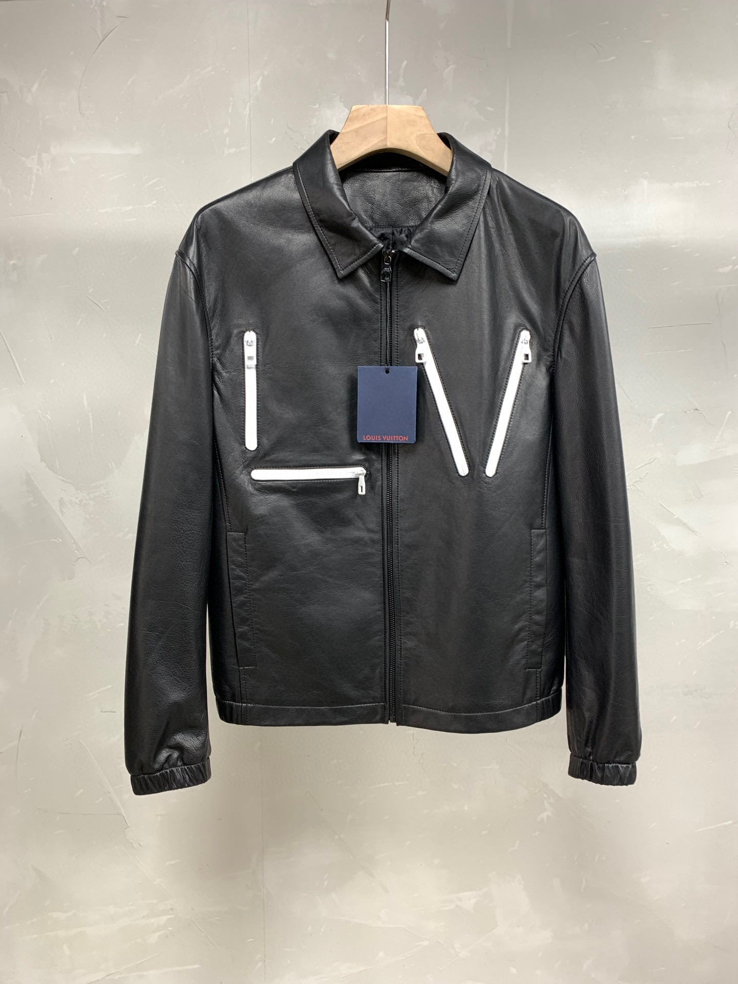 Louis Vuitton Zip Leather Belted Jacket Coat #nigo7768