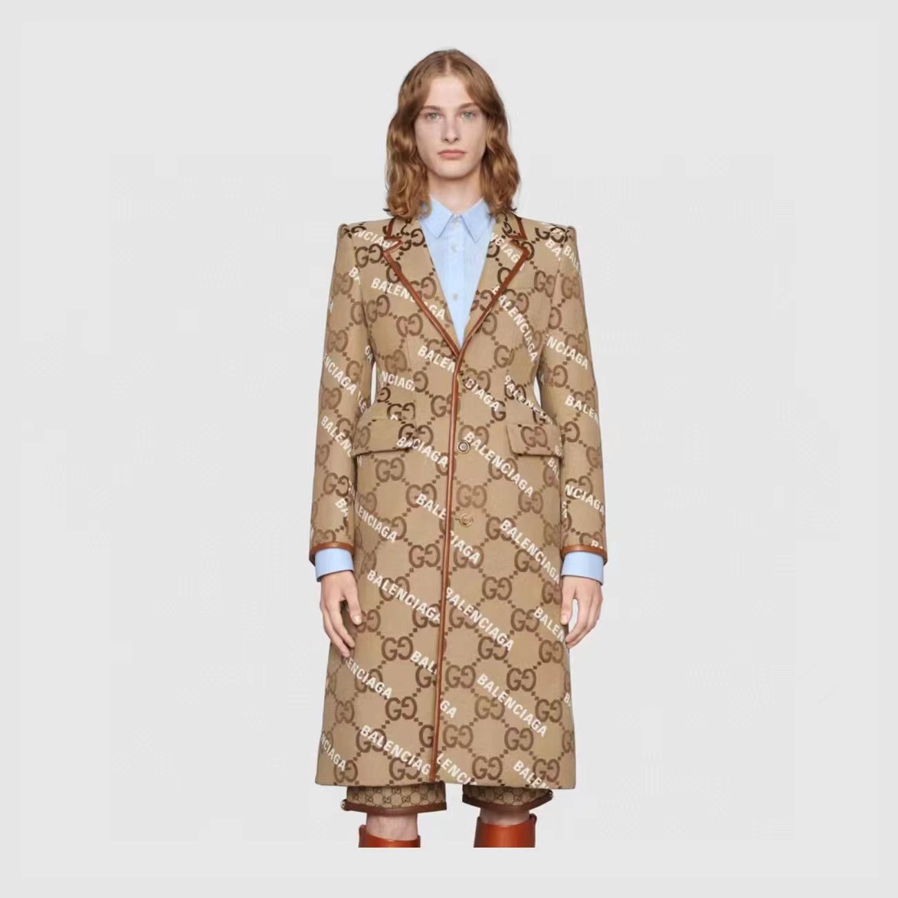 Gucci Khaki Long Jacket Coat #nigo9734