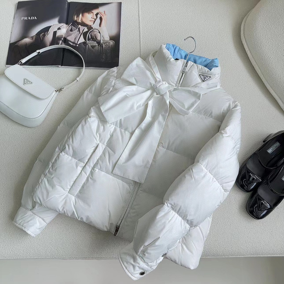 Prada Long Sleeved Short Style Down Cotton Jacket #nigo21793