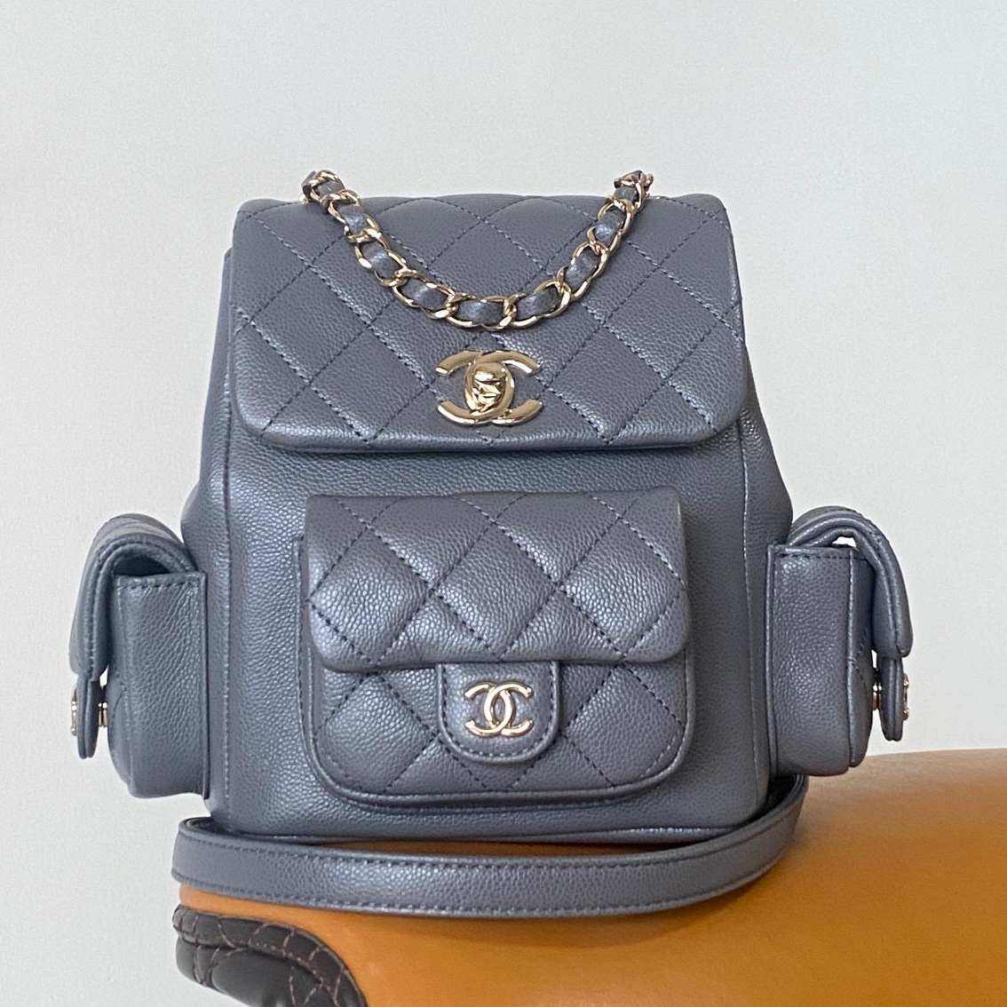 Chanel Leather Chain Backpack Bag #nigo21786