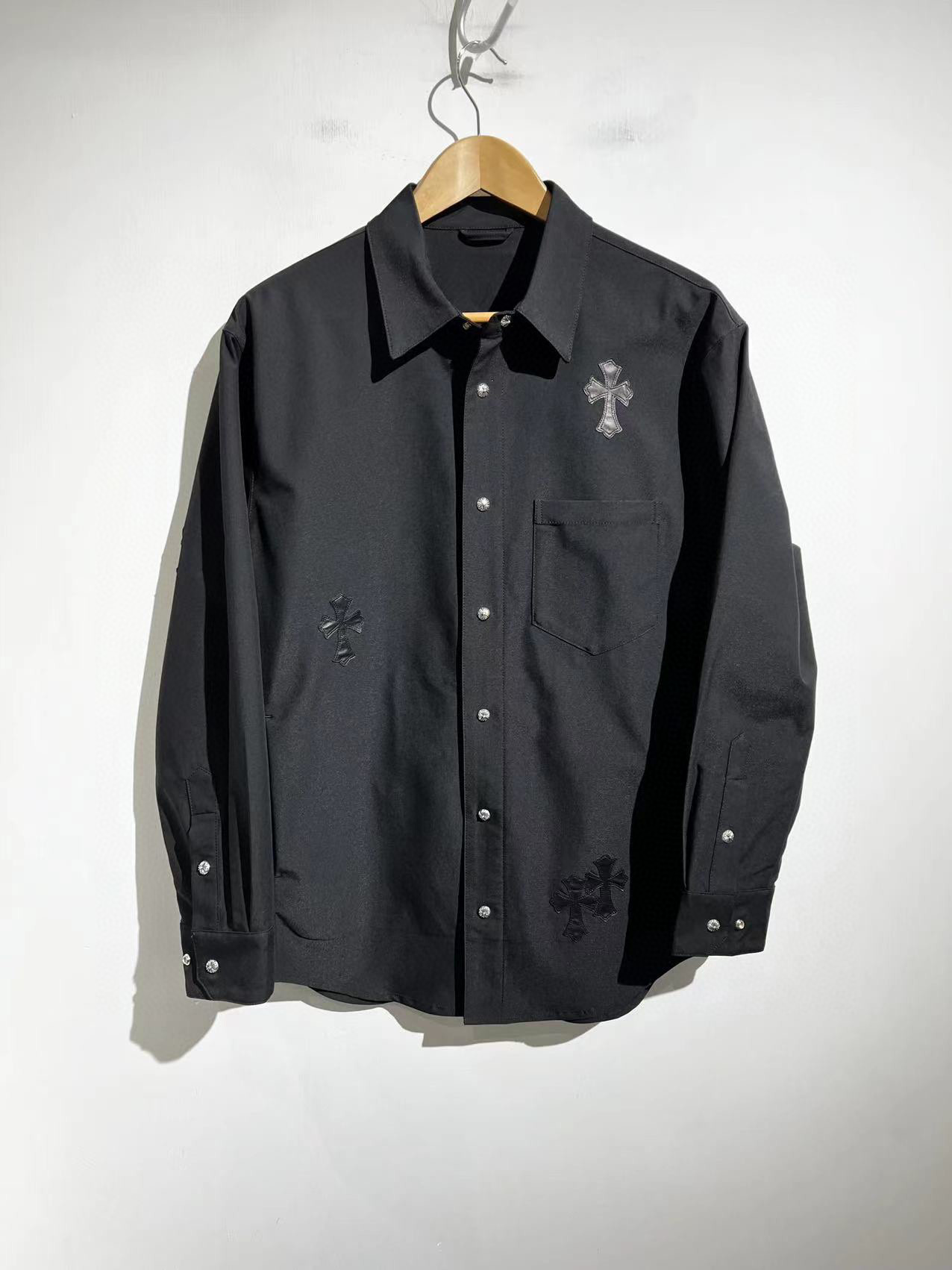 Chrome Hearts Buckle leather cross shirt jacket #nigo94242