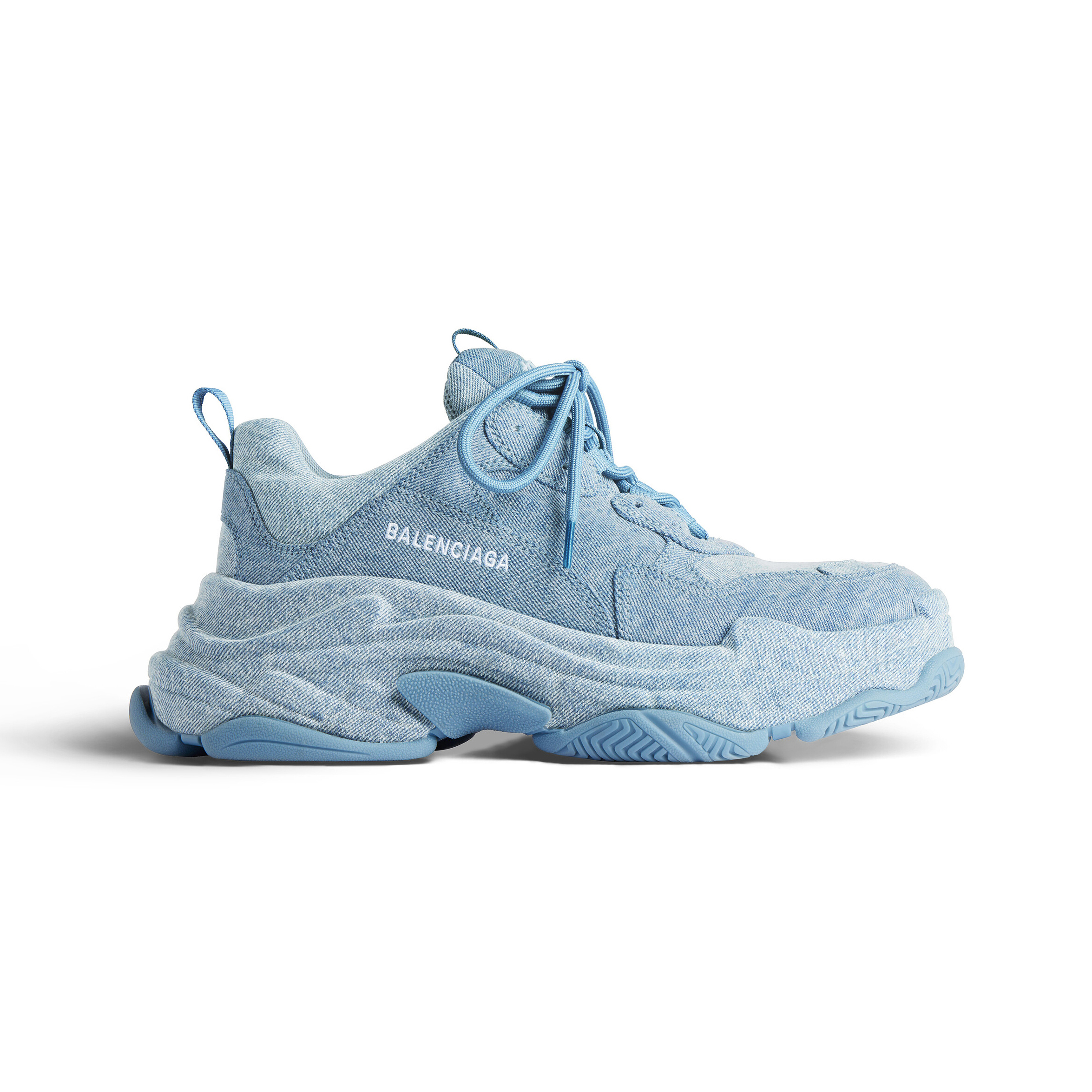 Balenciaga Triple S Denim Low Top Sneakers Shoes #nigo96418