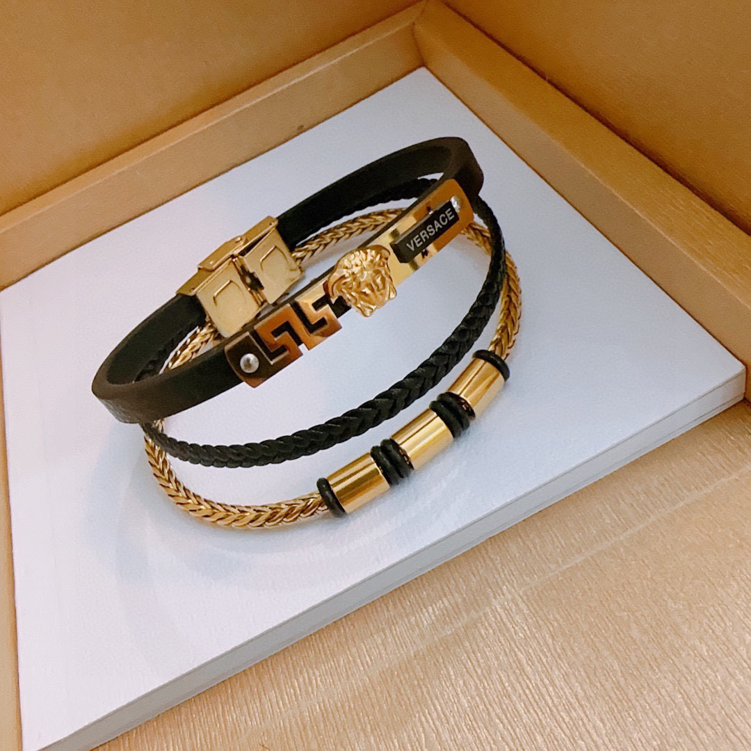 Versace Cowhide Hand Rope Bracelet #nigo96428
