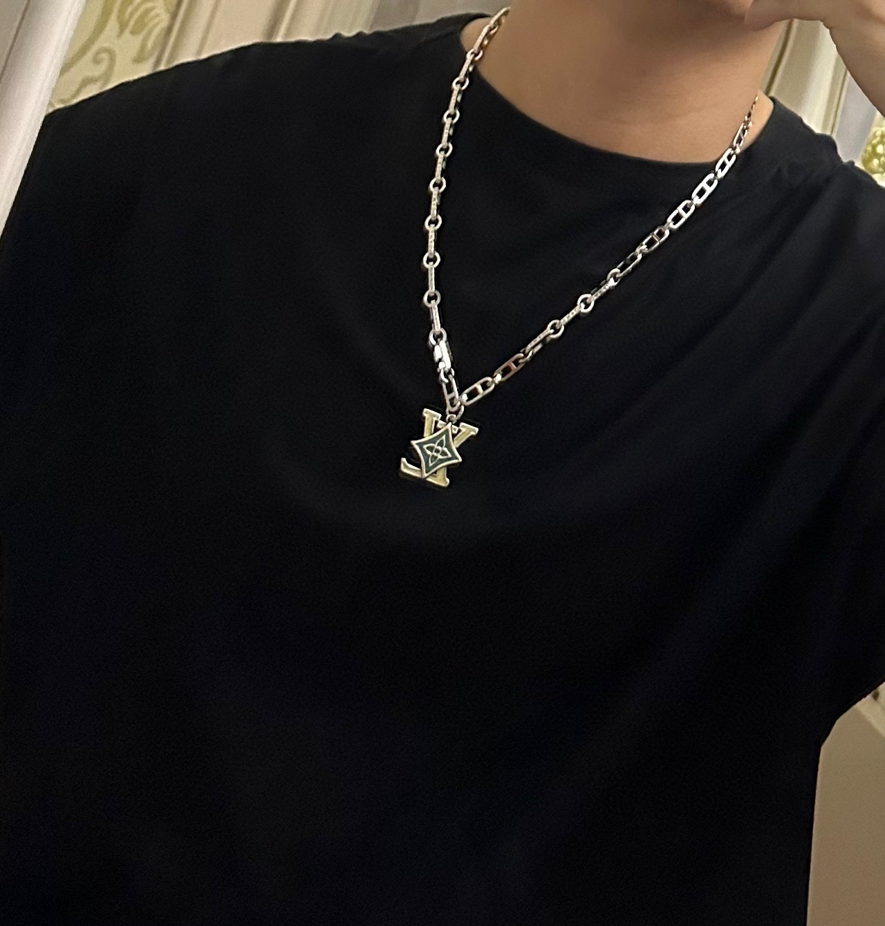 Louis Vuitton Alphabet Pendant Necklace #nigo96427