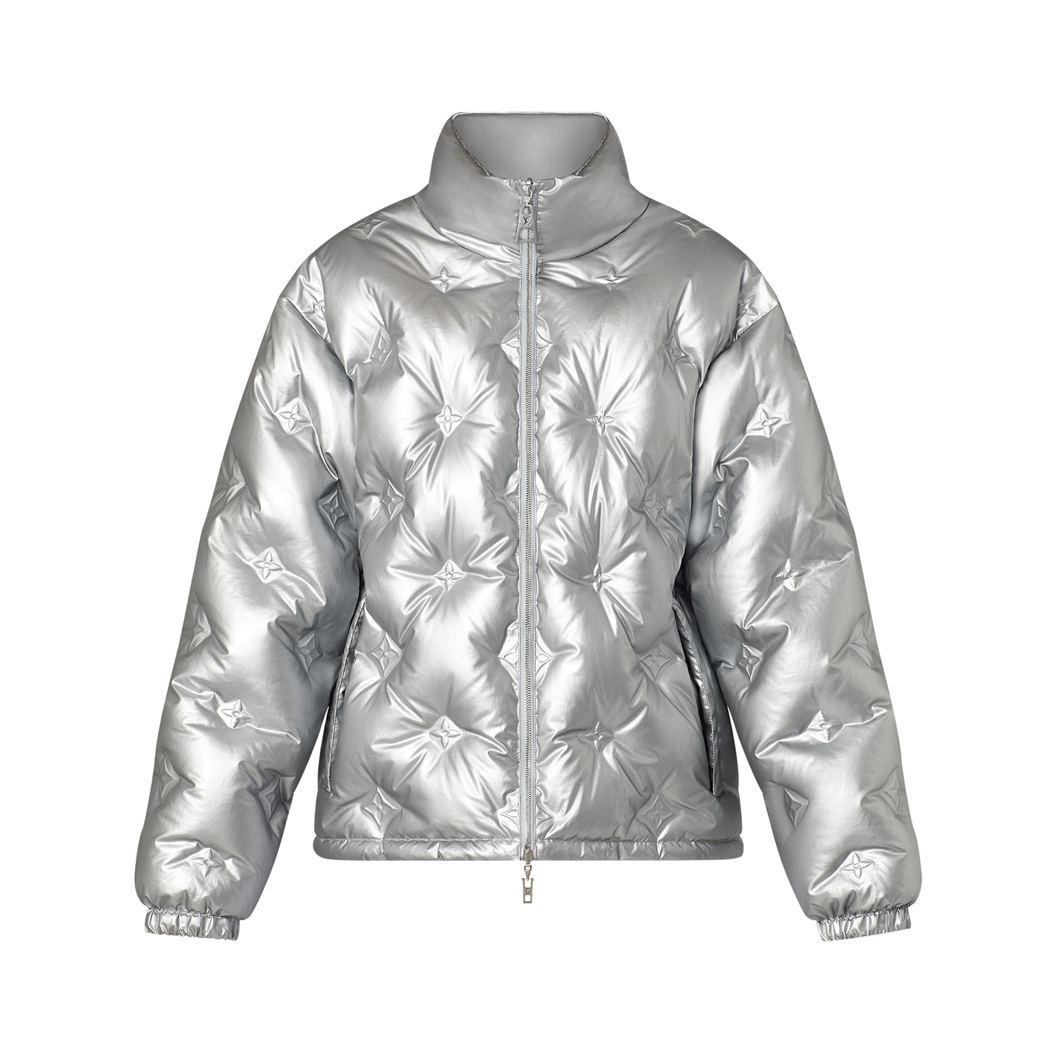 Louis Vuitton Metallic Monogram Flowers Reversible Puffer Down Jacket #nigo96431