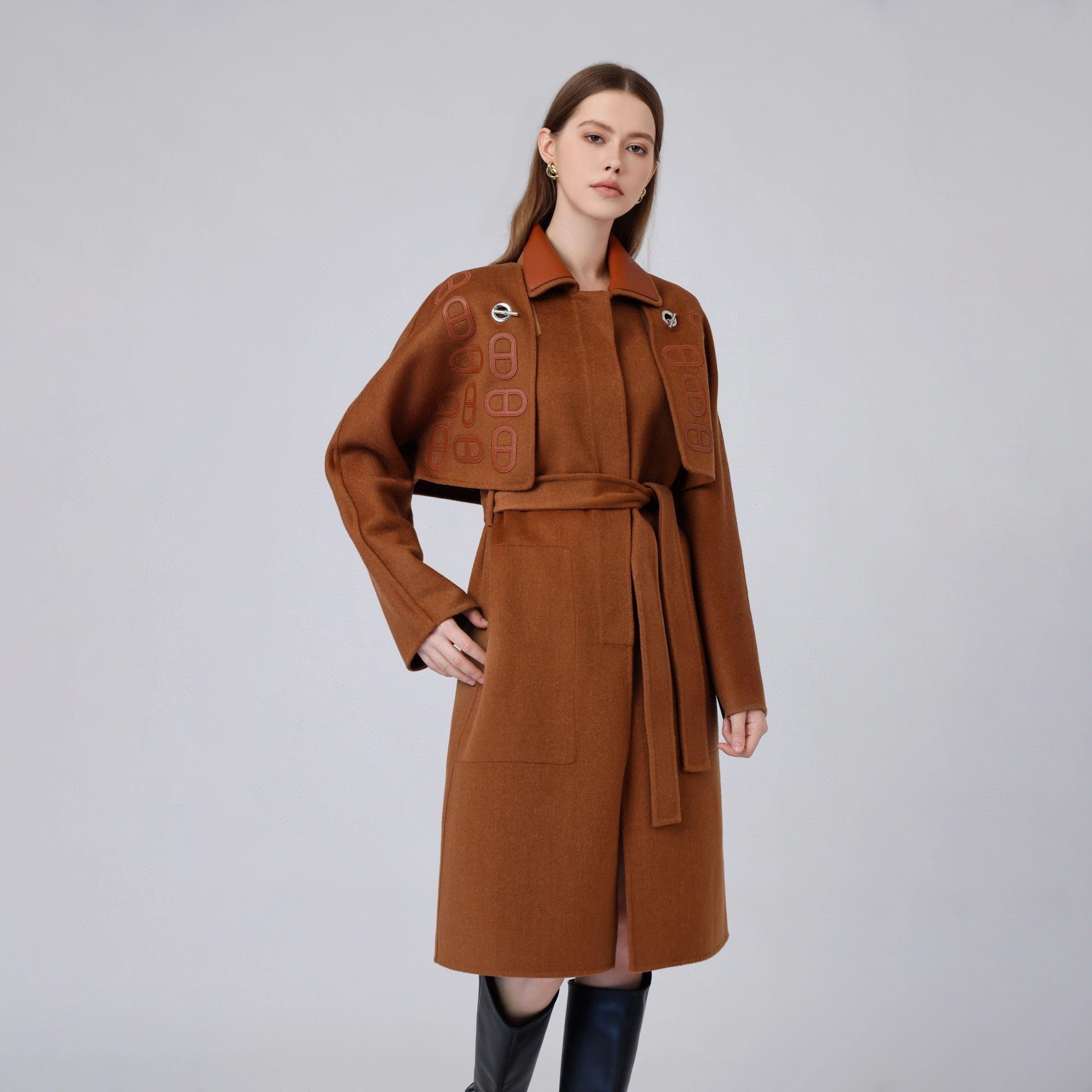 Hermes Long Woolen Letter Coat Jacket #nigo21812