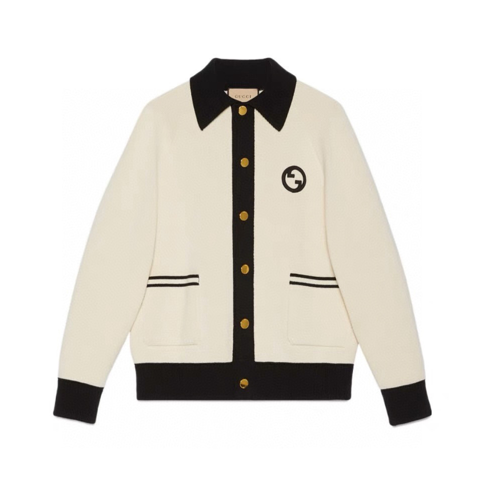 Gucci Gold Buttoned Knit Long Sleeve Shirt #nigo96439