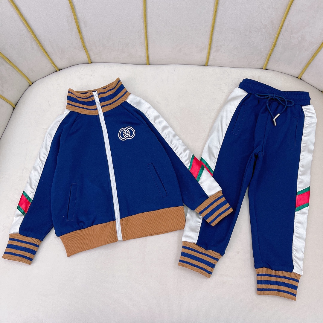 Gucci Kid's Cotton Zip Jacket Jogger Pants Set #nigo39663
