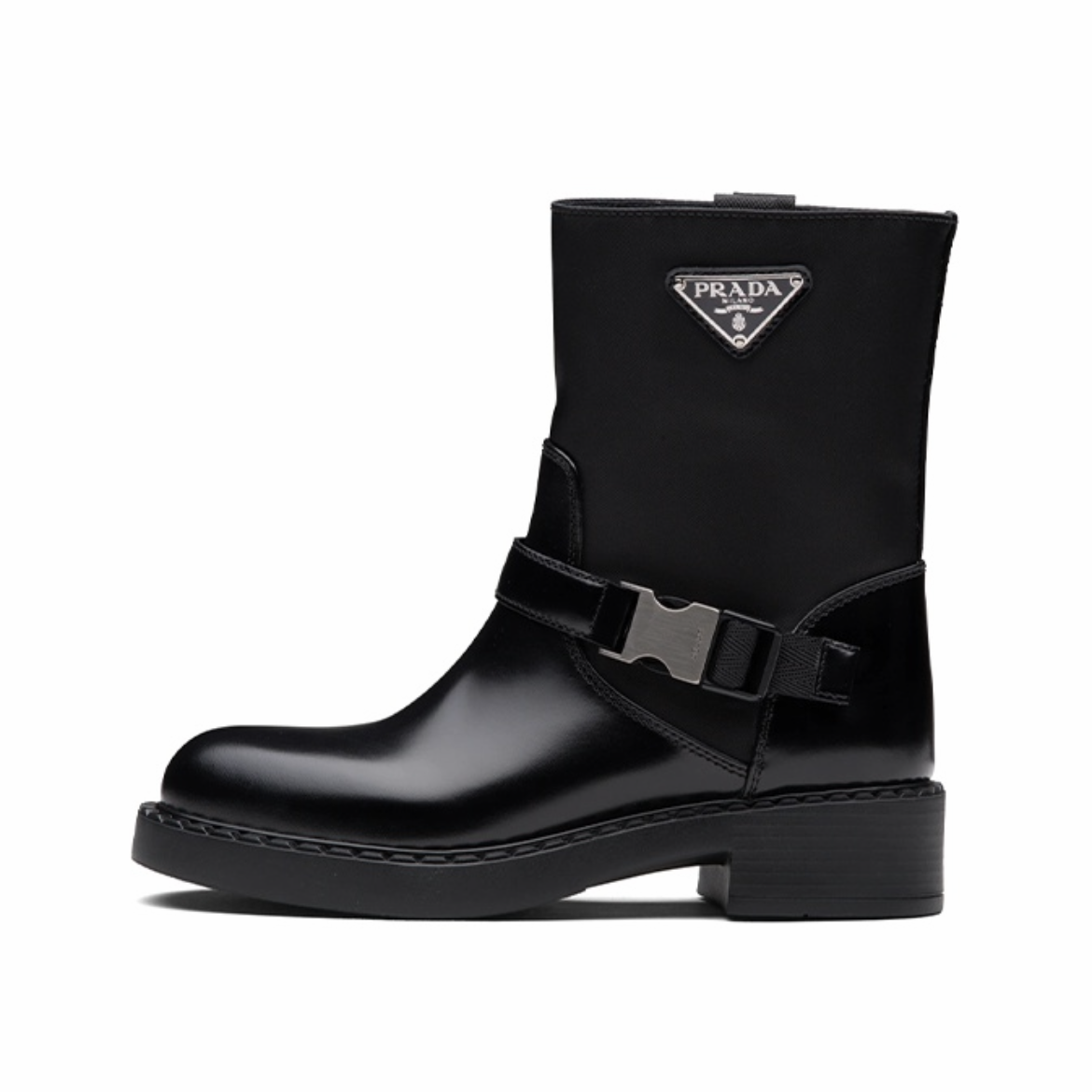 Prada Mid Length Leather Martin Boots Shoes #nigo21815