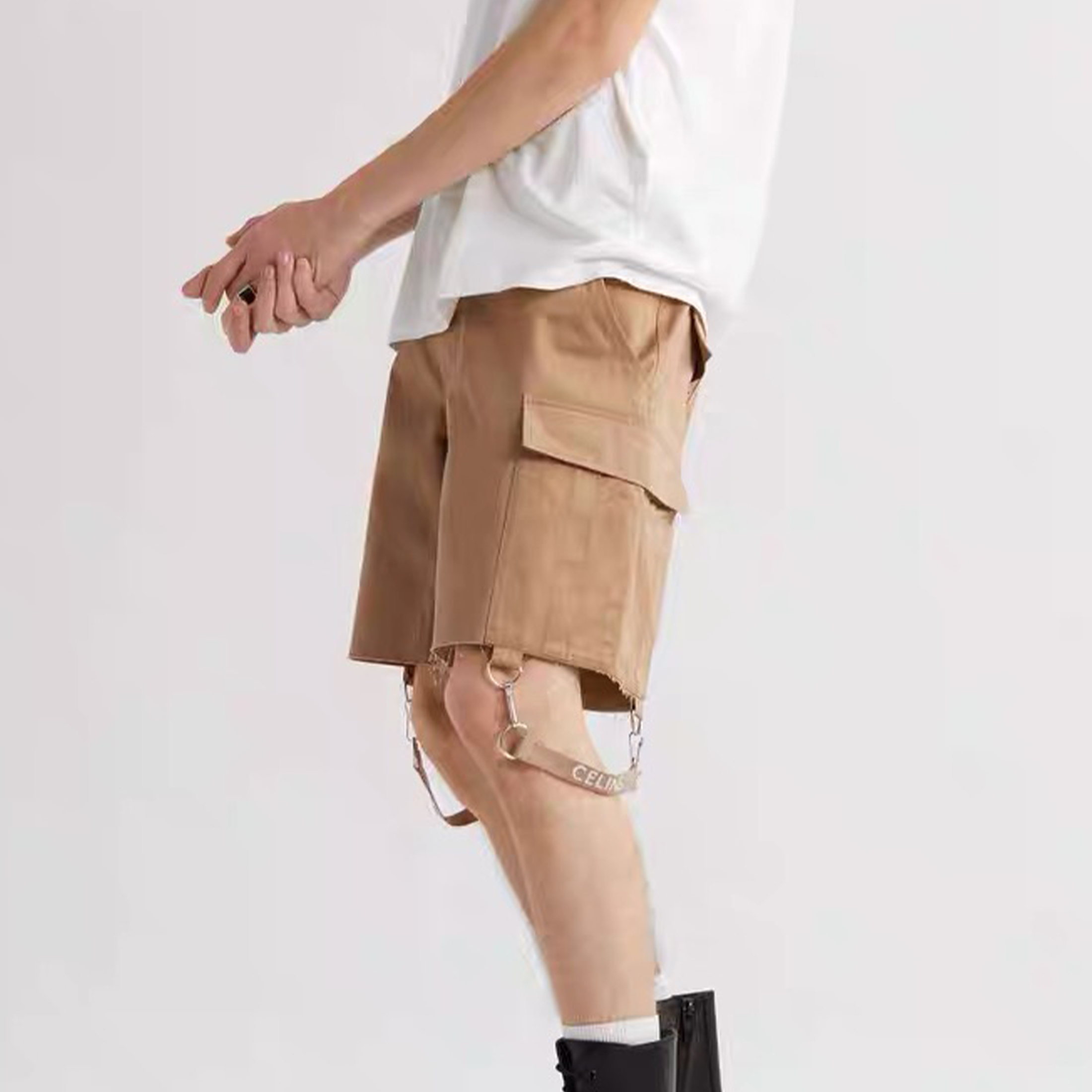 Celine Solid Logo Printed Pocket Spring Buckle Shorts Ngvp #nigo6617