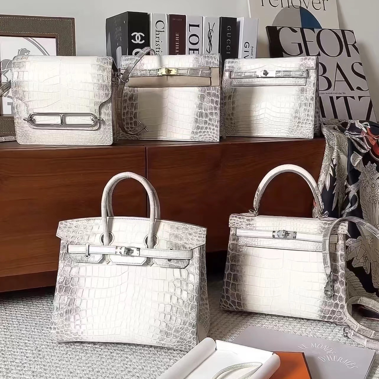 Hermes Kelly Lindy Himalaya Birkin Leather Handbag Bag Bags #nigo96458