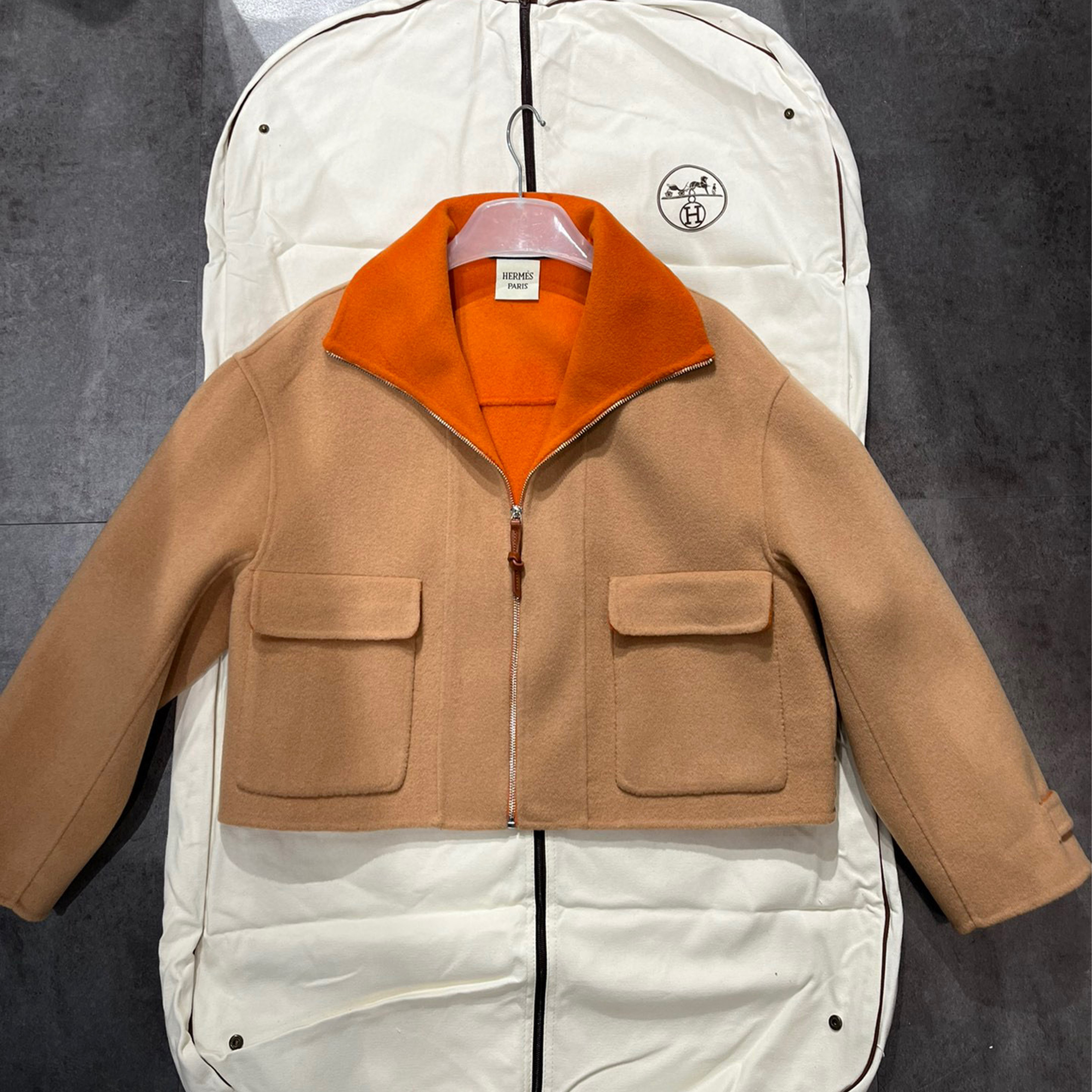 Hermes Loose Two Color Cashmere Jacket Ngvp #nigo6599