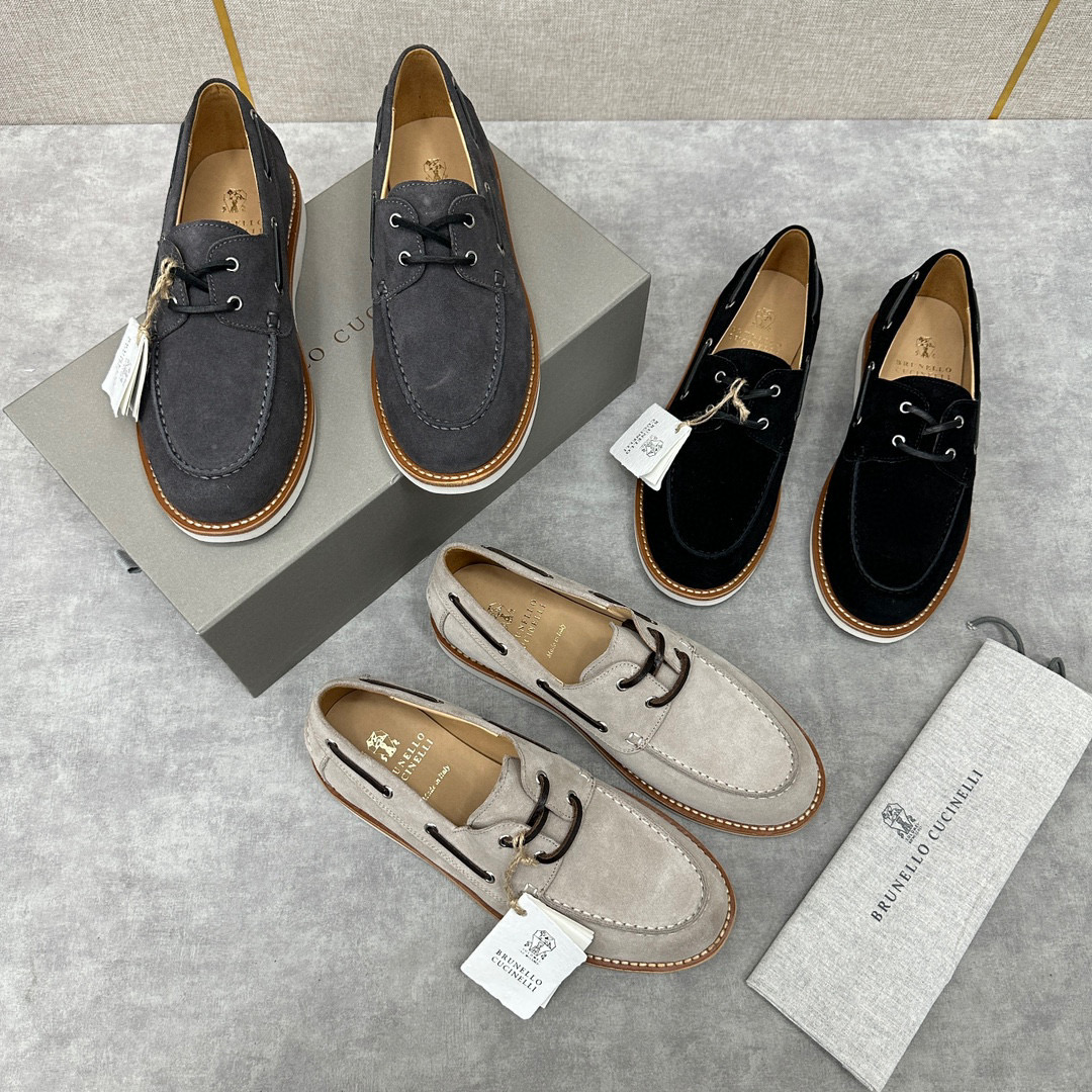 Brunello Cucinelli Men's Suede Loafers Shoes Ngvp #nigo6598