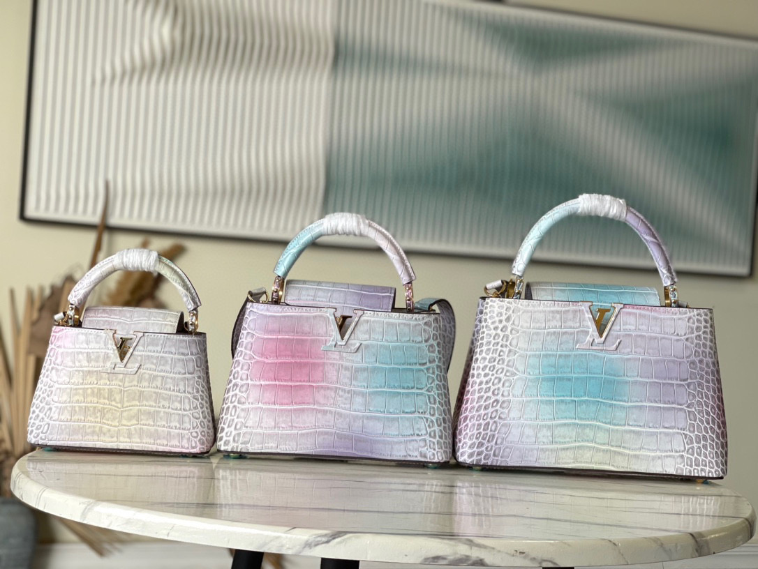 Louis Vuitton Capucines Mini Leather Color Gradient Handbag Bag #nigo21832