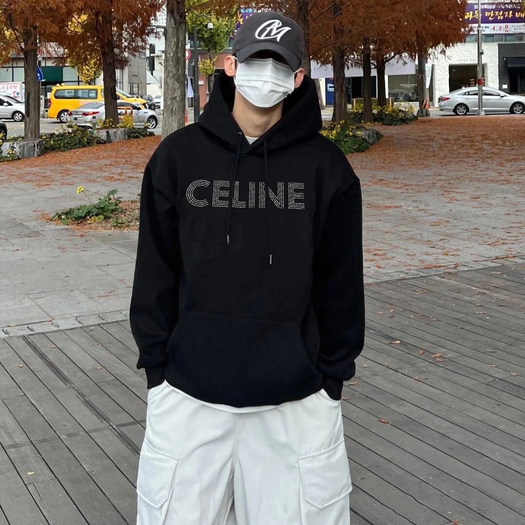 Celine Cotton Hooded Sweatshirt Pullover #nigo96479
