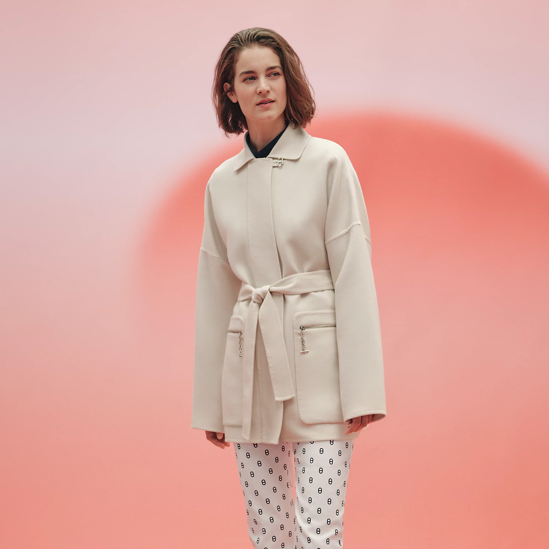 Hermes Zipper Pocket Cashmere Coat Ngvp #nigo6611