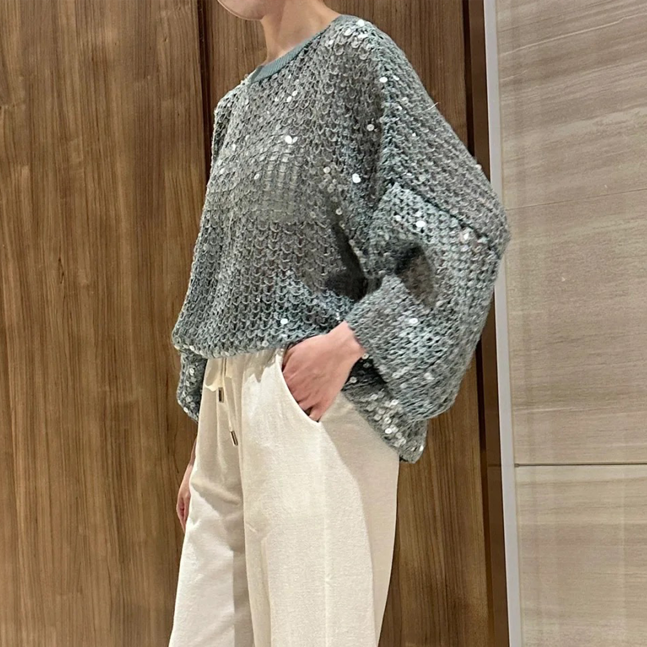 Brunello Cucinelli Sequin Embellished Pullover Sweater Ngvp #nigo6614