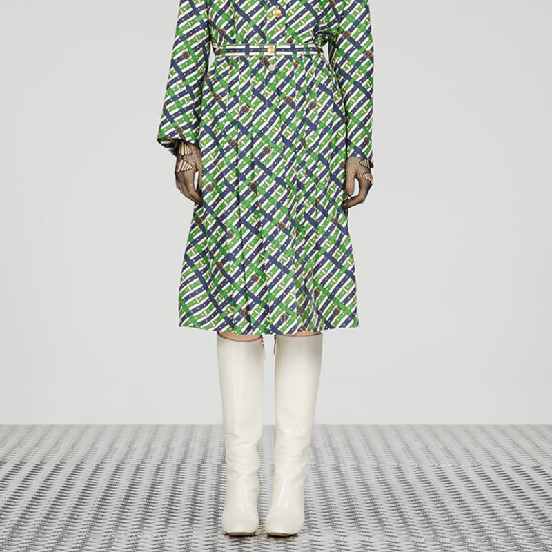 Gucci Waistband Plaid Printed Skirt #nigo21827