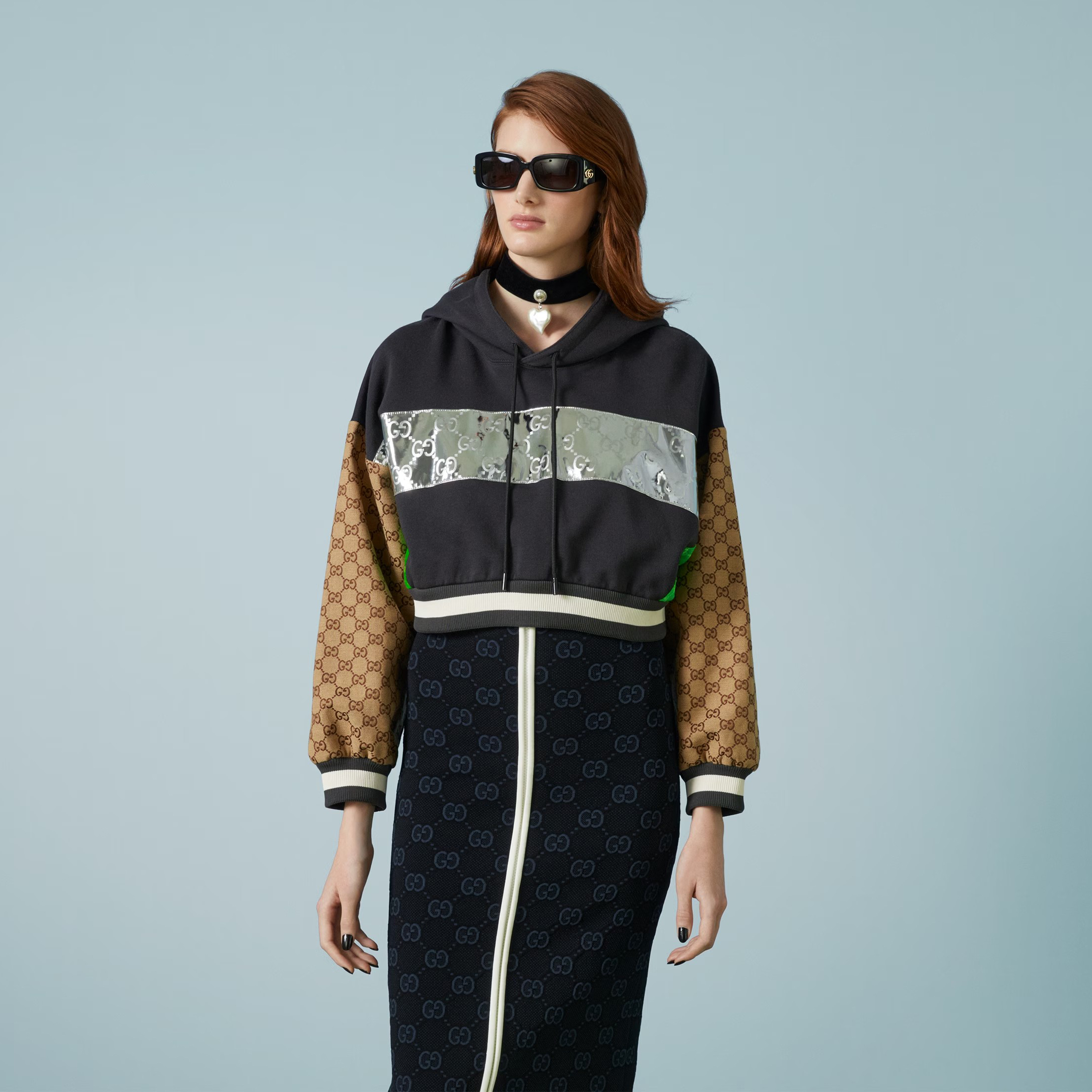 Gucci Jersey Knitted Cotton Hooded Sweatshirt #nigo96488