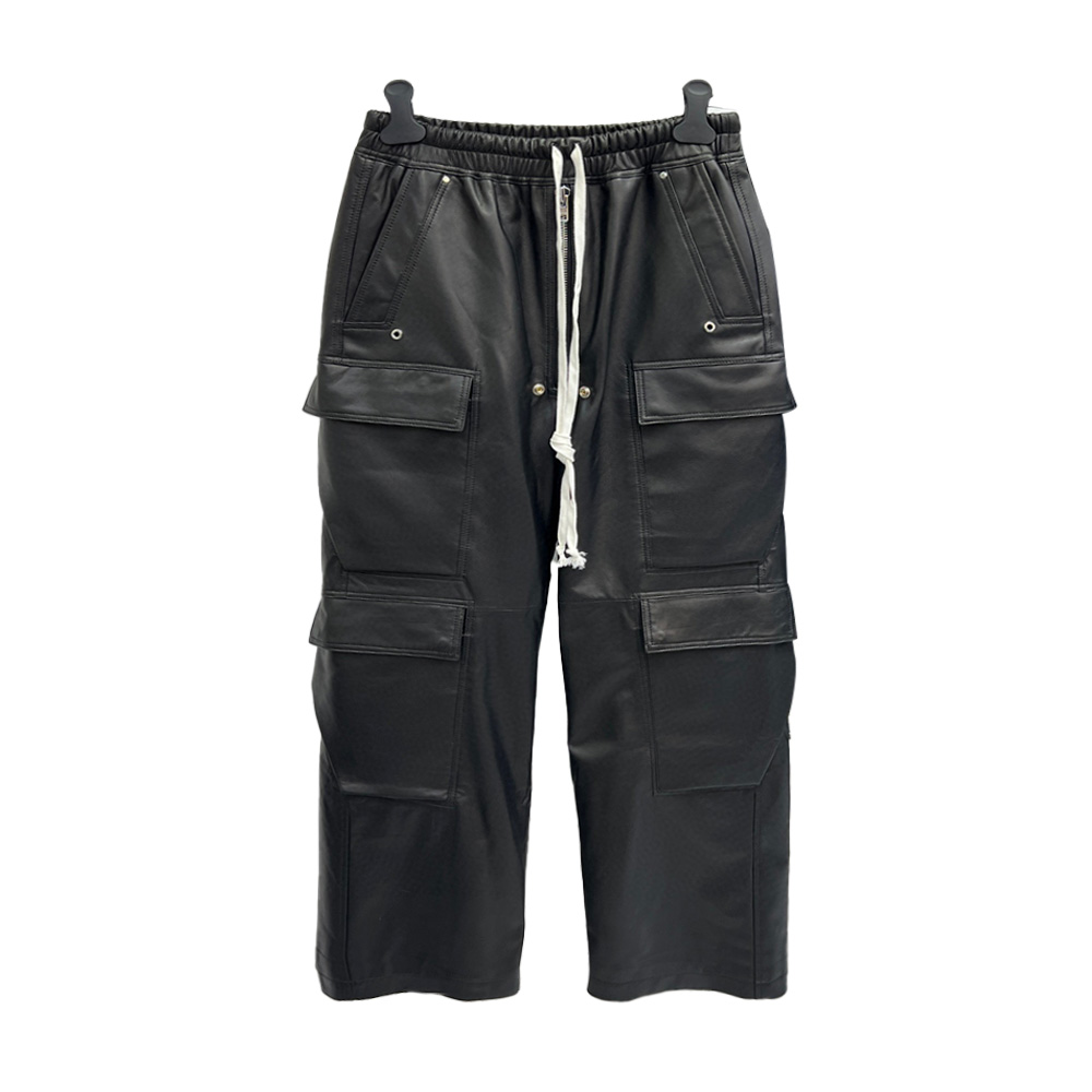 Rick Owens Multi-Pocket Leather Loose Fit Work Pants Ngvp #nigo6625