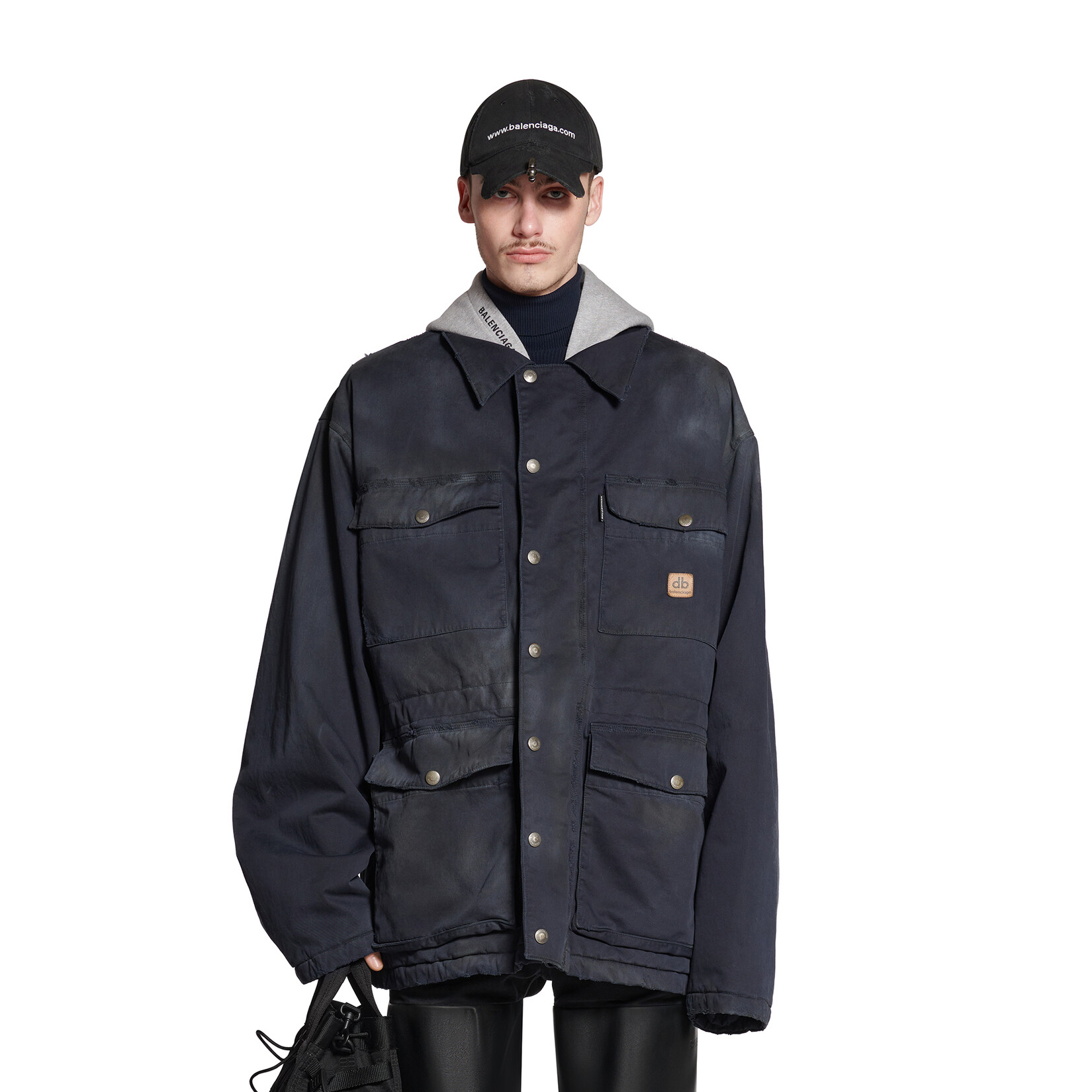 Balenciaga Cotton Hooded Single Breasted Jacket #nigo96493
