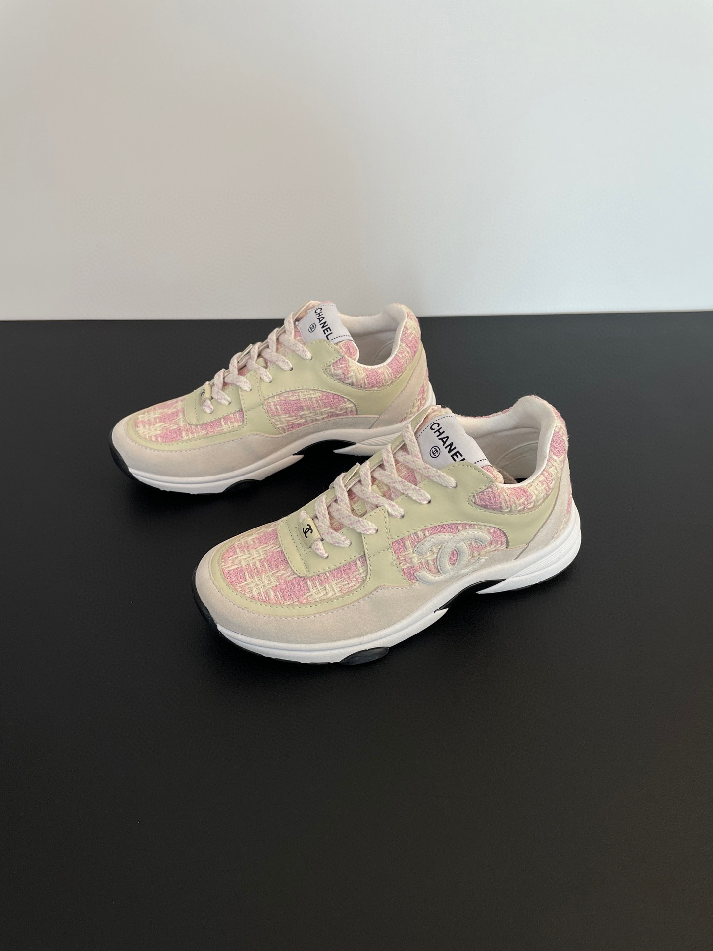 Chanel Tweed Low Top Sneakers Shoes #nigo96511