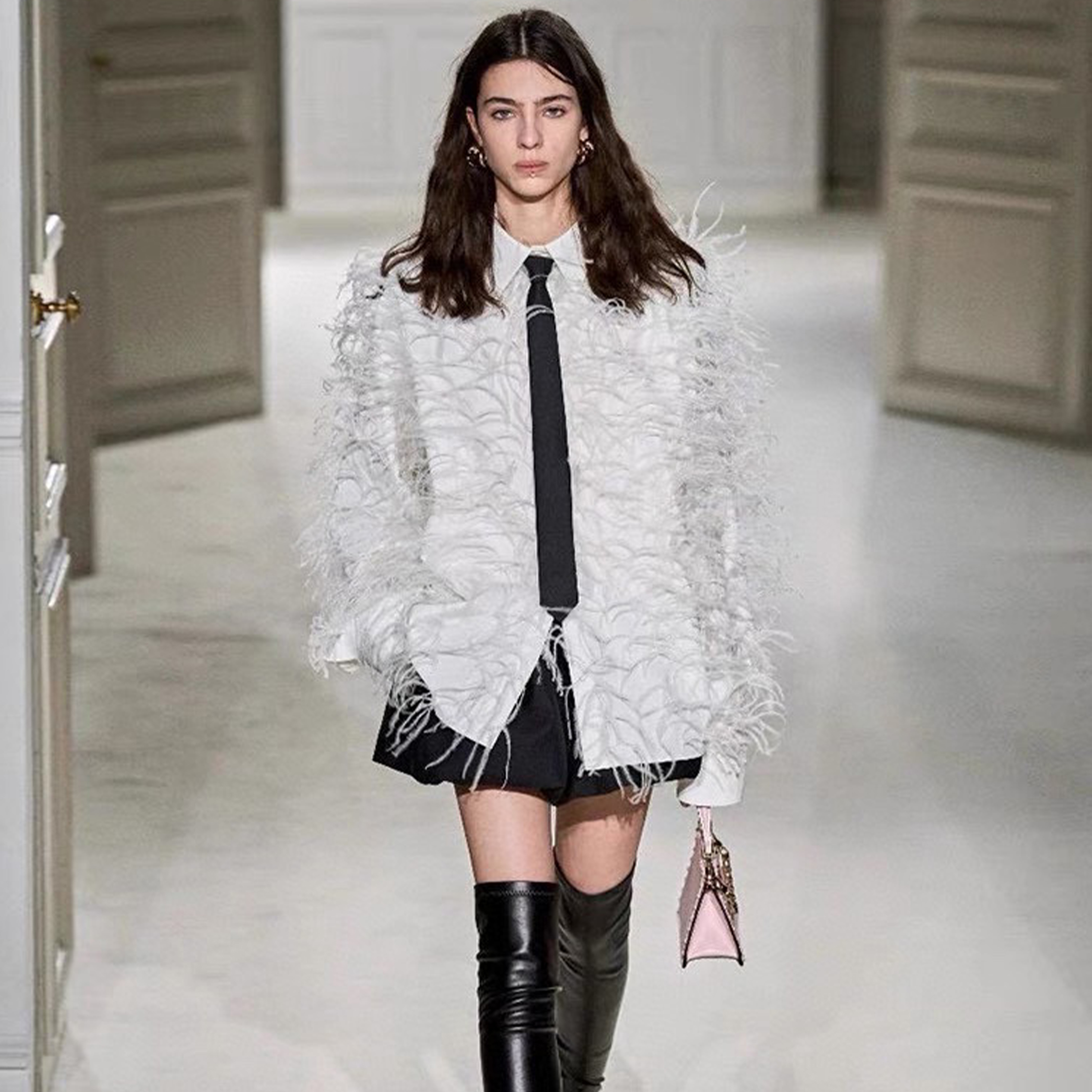 Valentino White Feather Shirt Ngvp #nigo6631