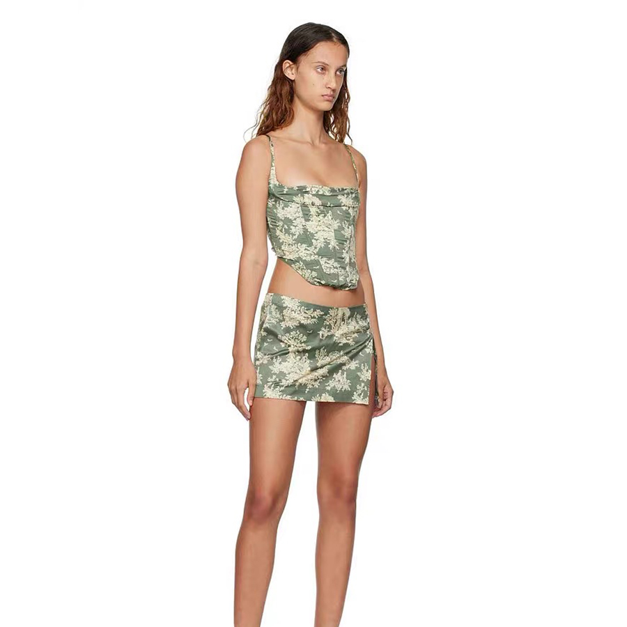 Miaou Waist Slimming Short Halter Half Skirt #nigo6465