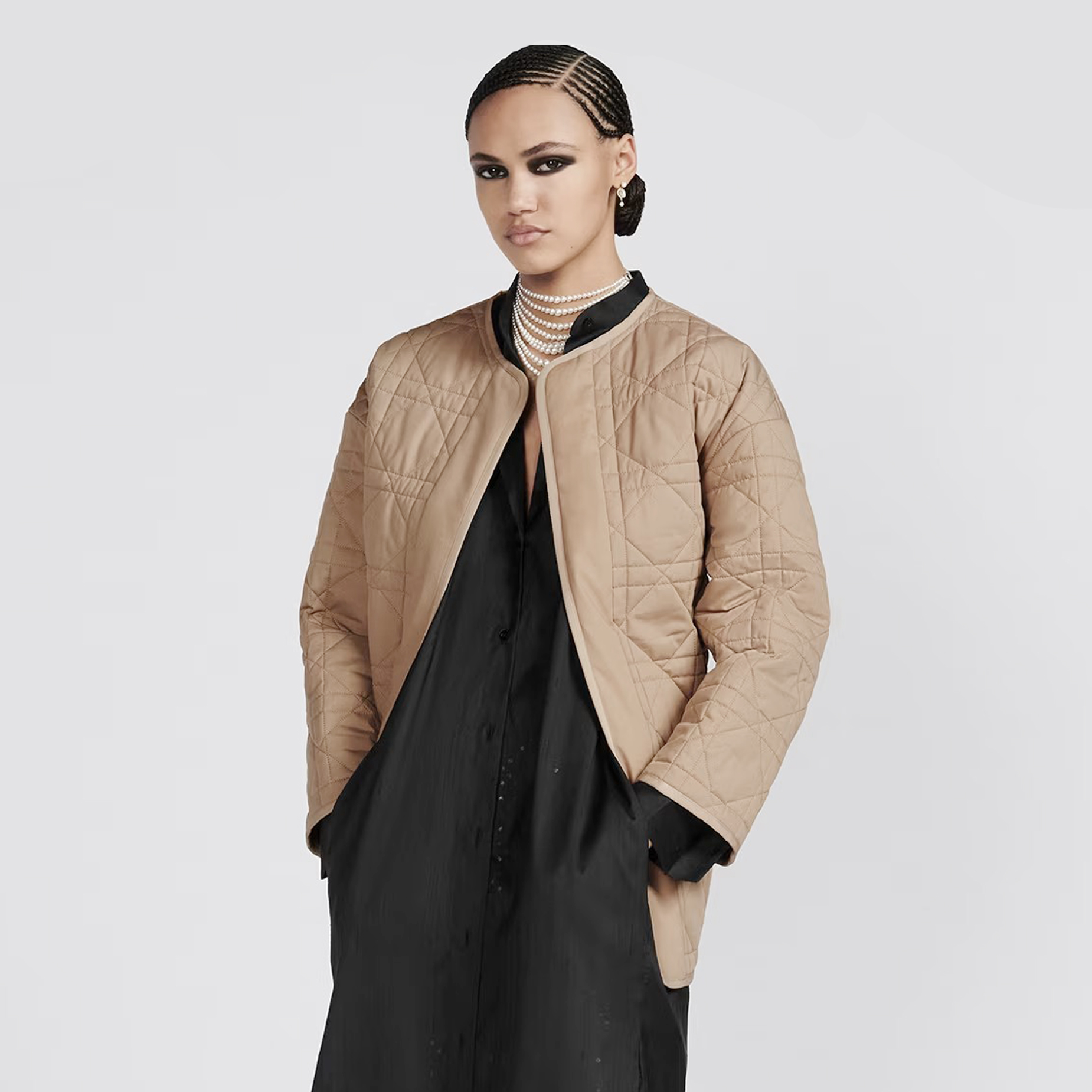 Dior Long Sleeved Plaid Waistband Jacket #nigo21858