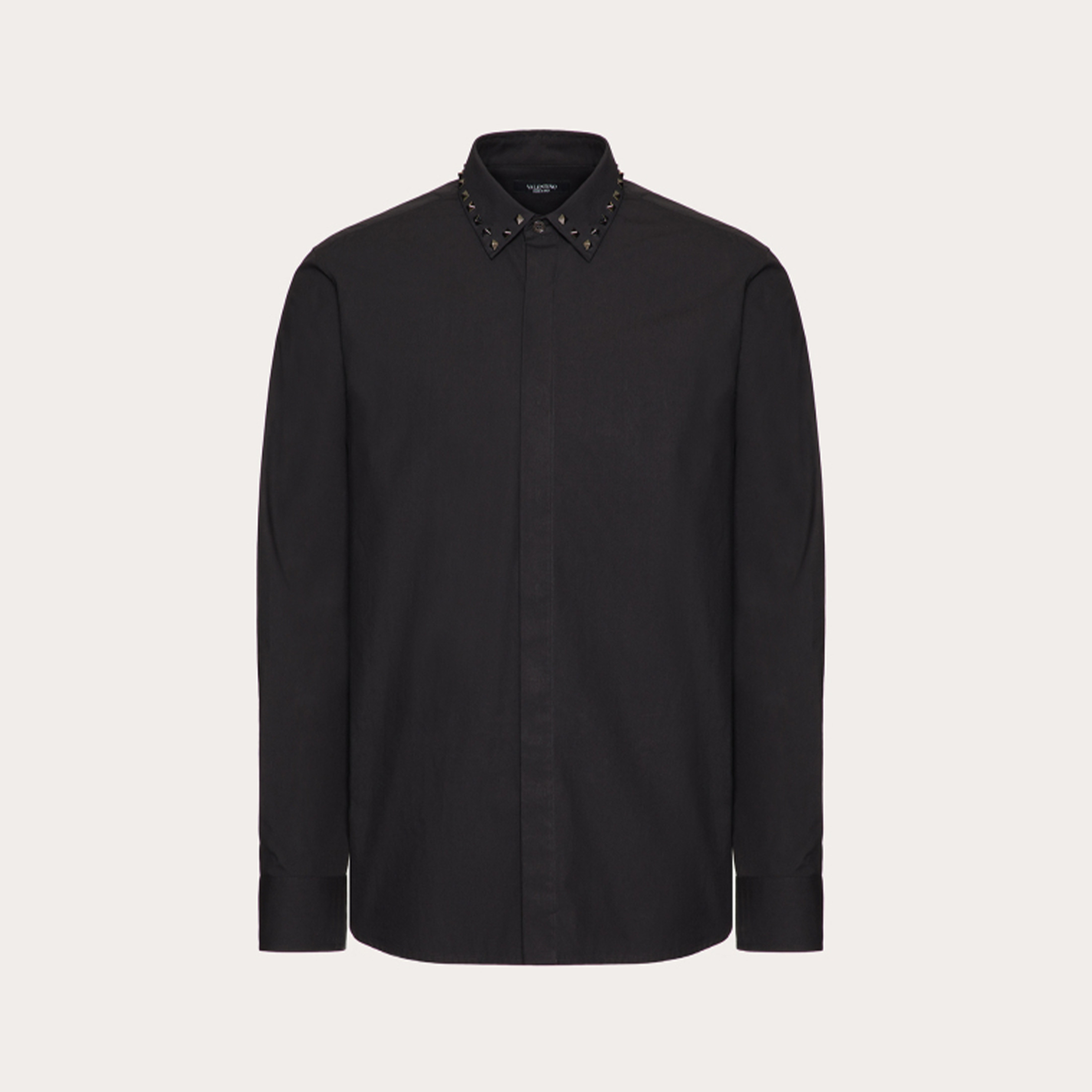 Valentino Studded Cotton Black Shirt Ngvp #nigo6648