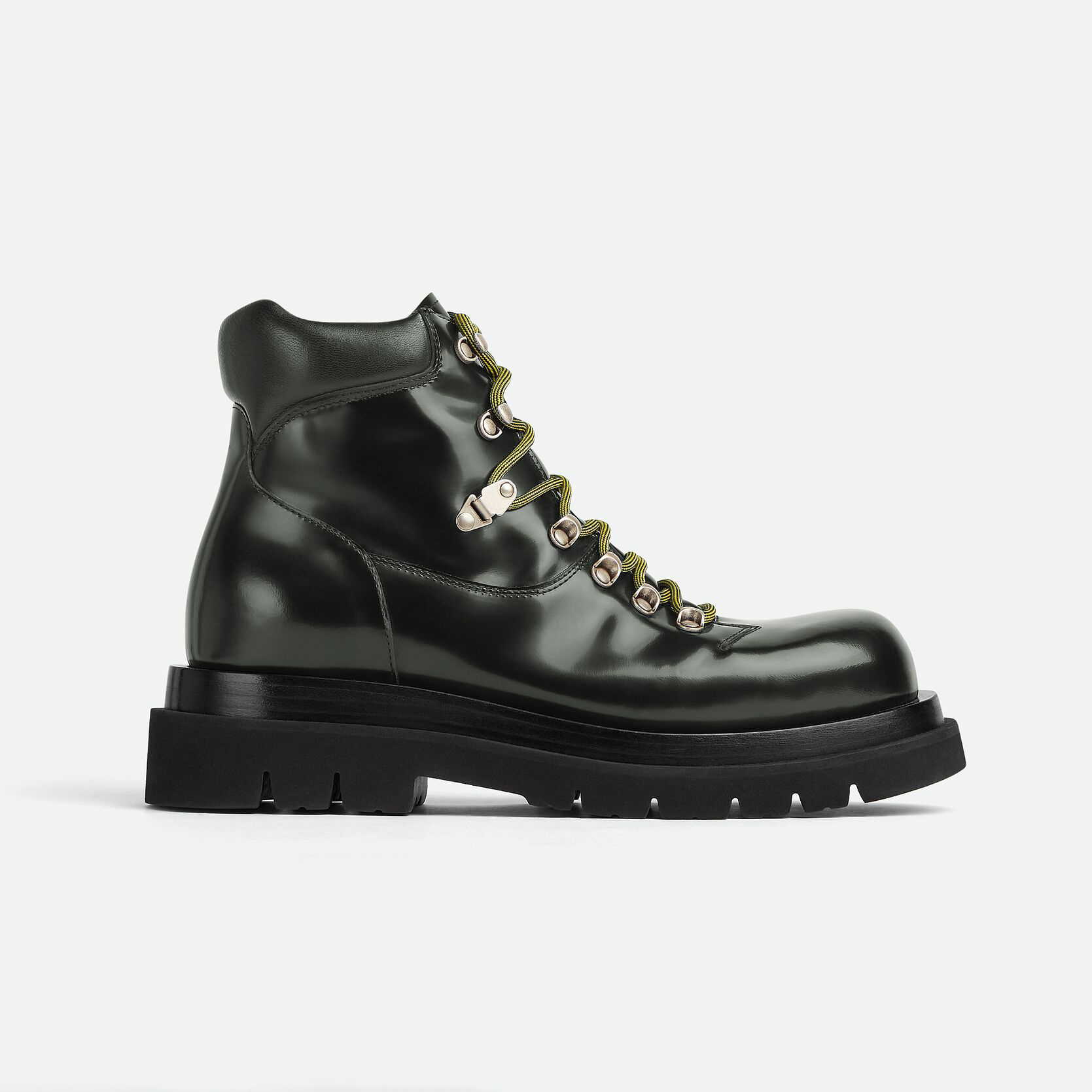 Bottega Veneta  Lug Leather Mid Length Lace Up Martin Boots Shoes #nigo21856