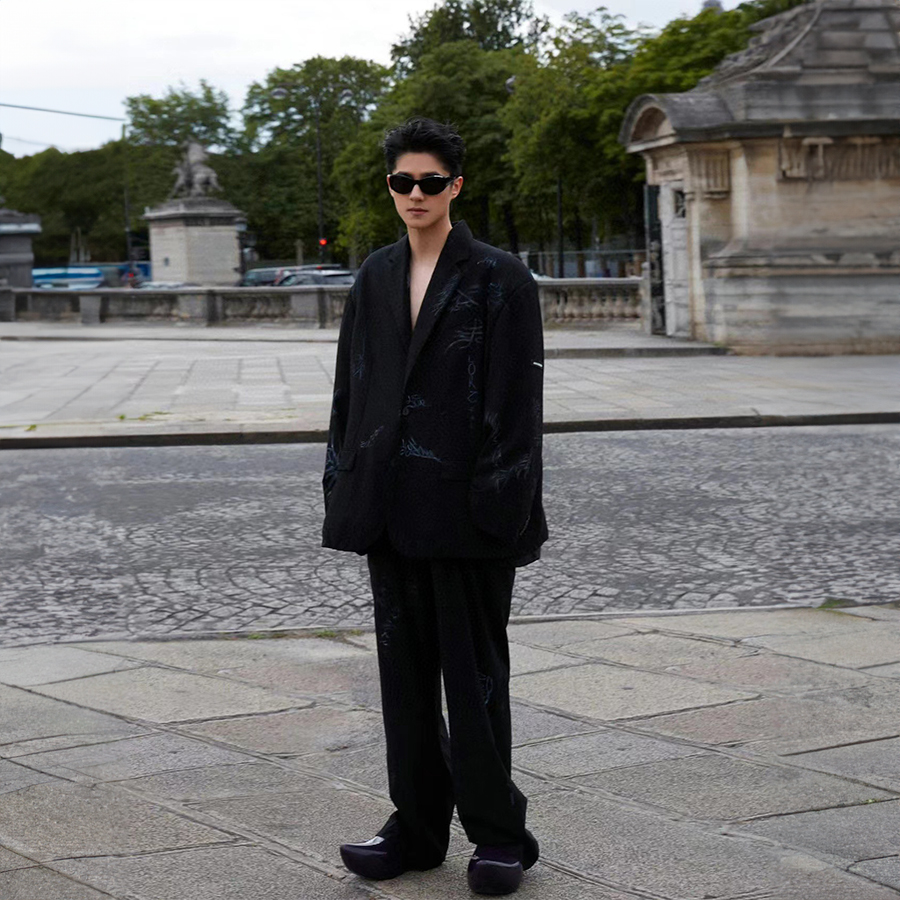 Balenciaga Graffiti Skater Tailored Jacket Pants In Black #nigo6455