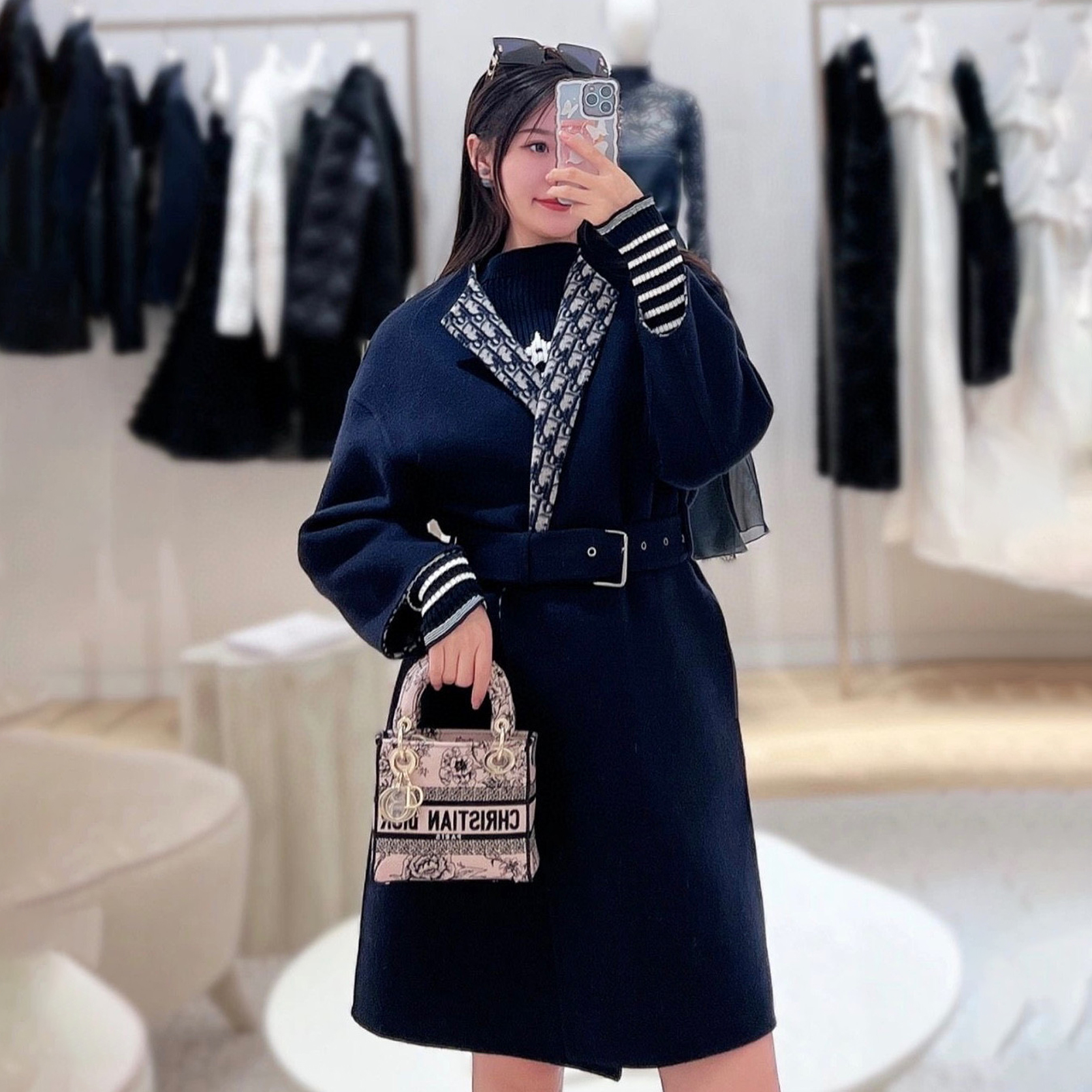 Dior Long Round Neck Overcoat Jacket #nigo21871