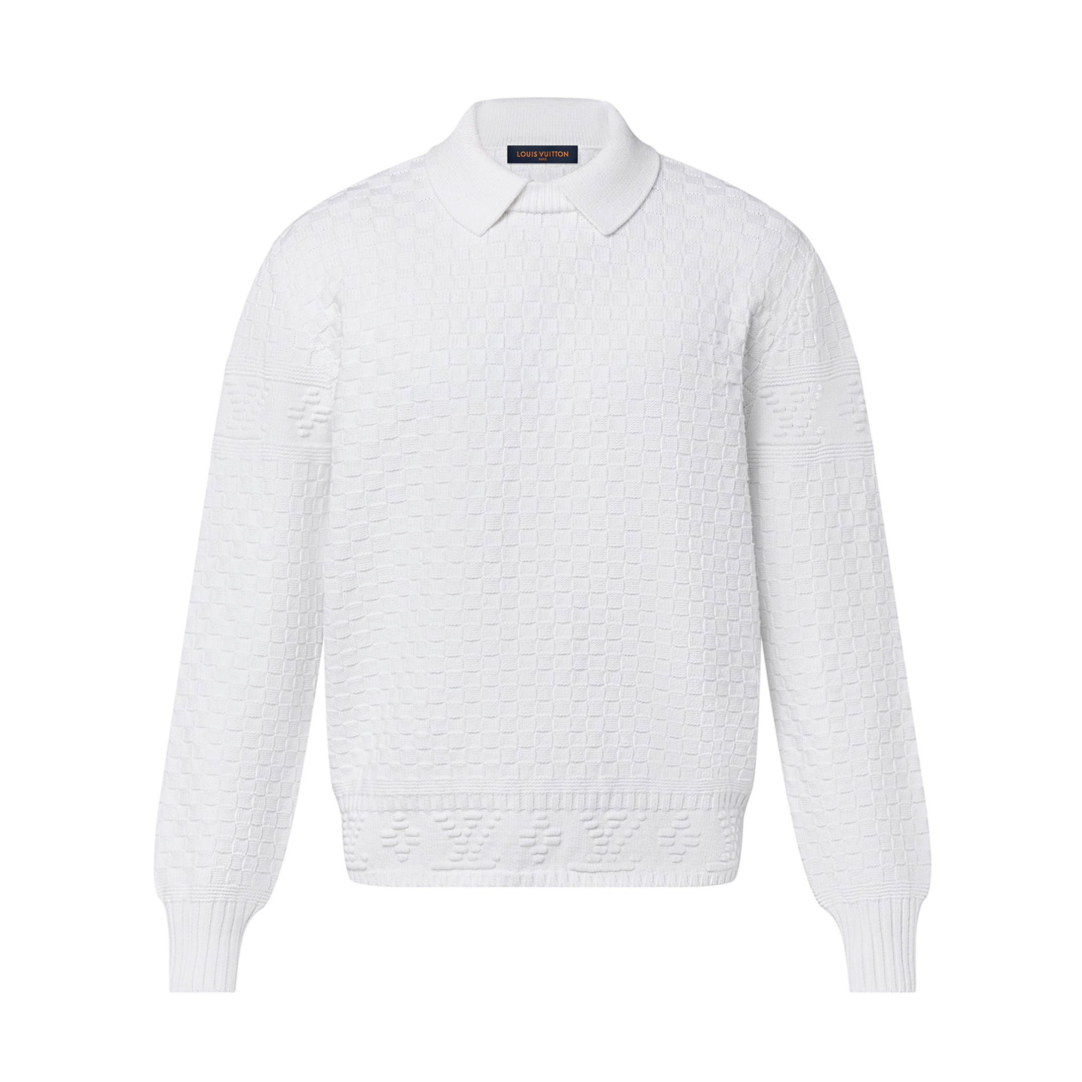 Louis Vuitton Damier Polo Neck Knitted Long Sleeve Pullover Sweater #nigo21884