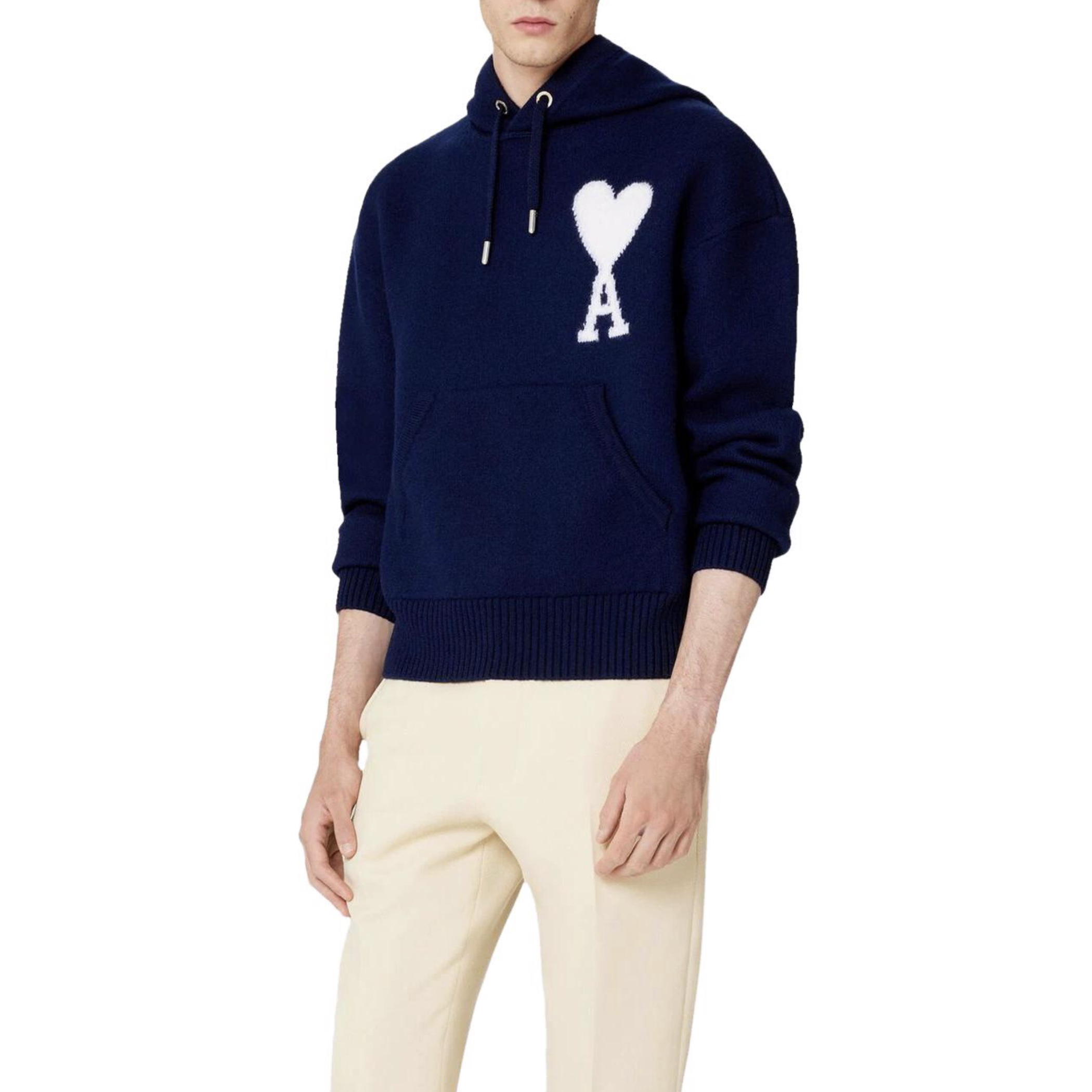 Ami Love Navy Hooded Sweatshirt Pullover #nigo96534