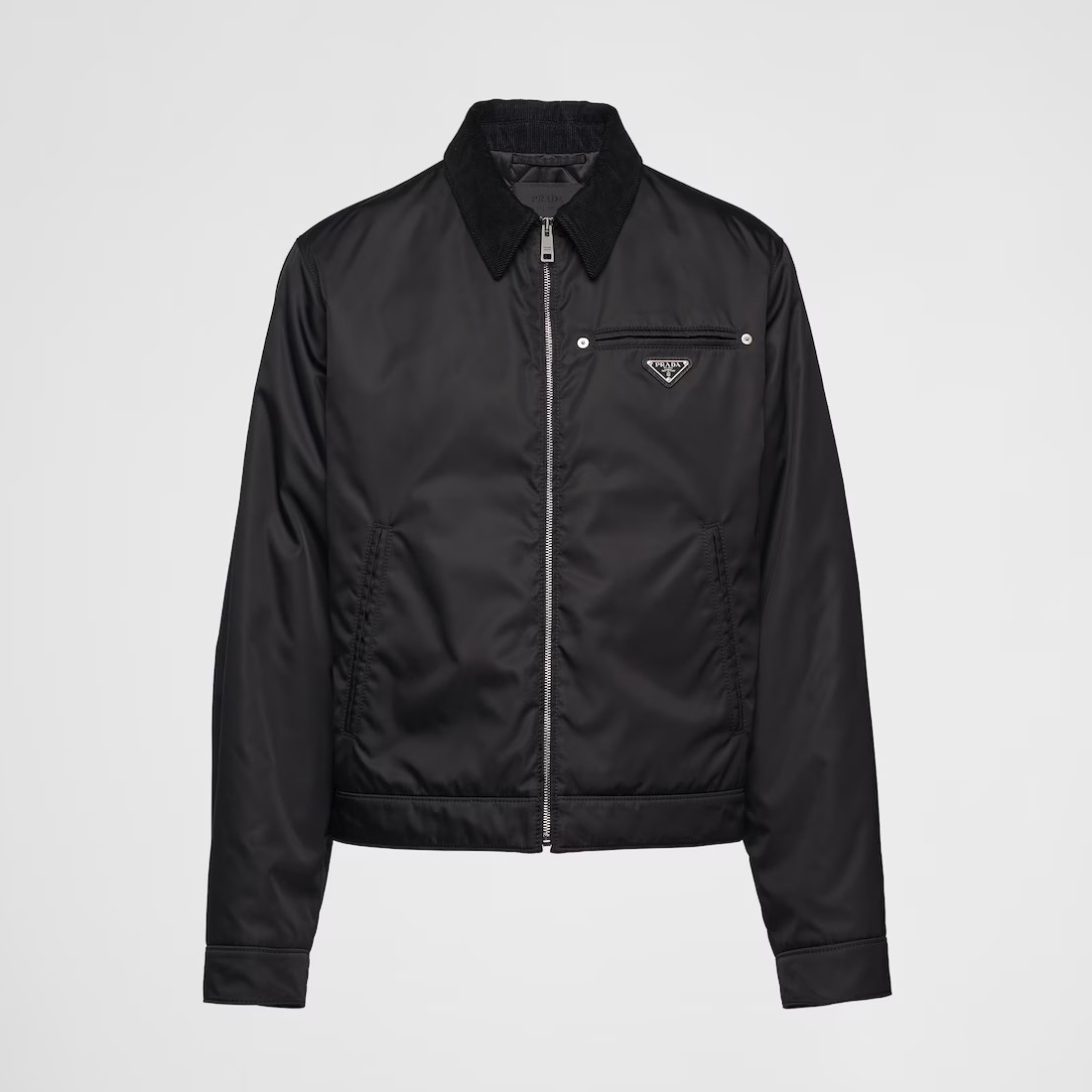 Prada Re-Nylon Blouson Jacket Lapel Long Sleeve Zip #nigo96546