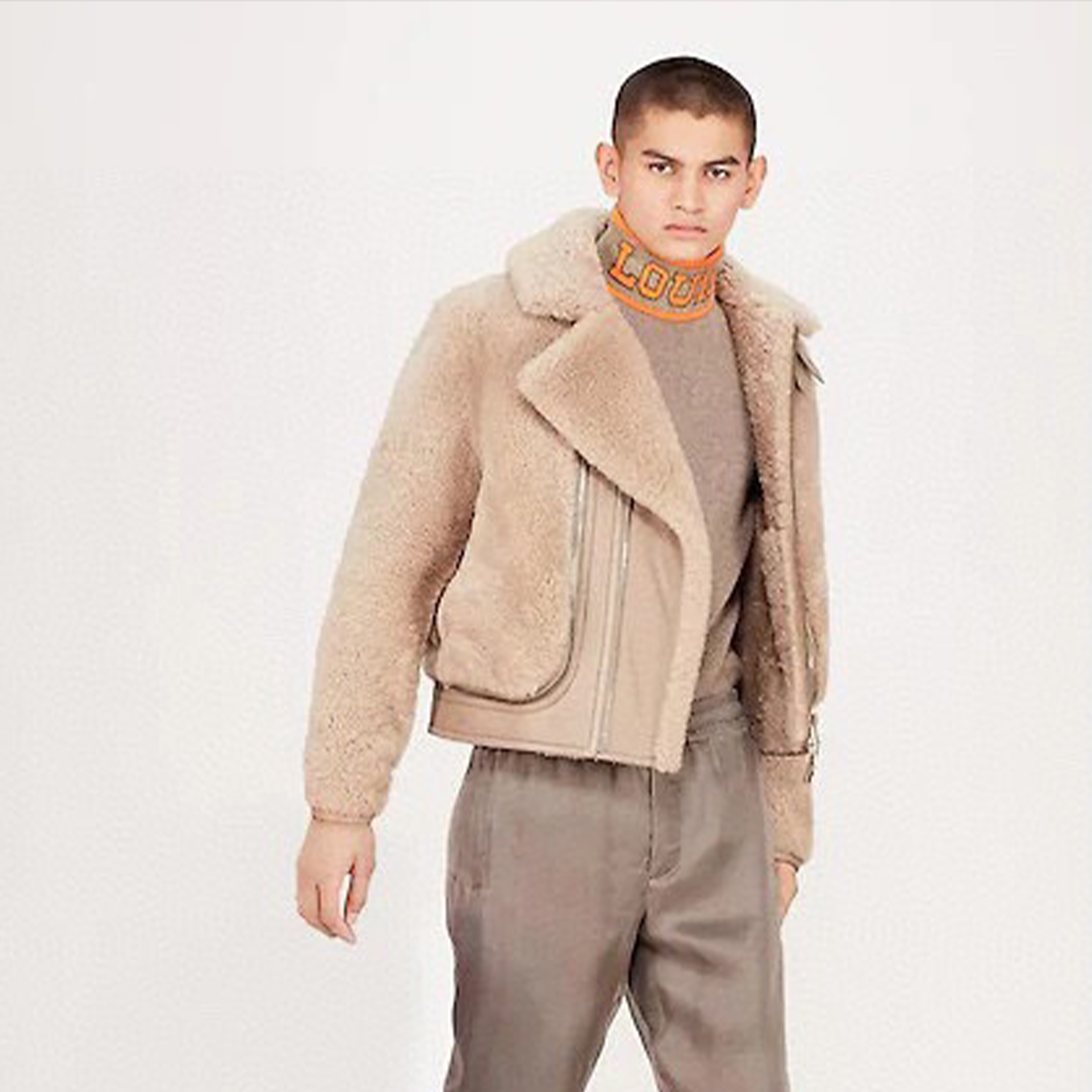 Louis Vuitton Removable Fur Leather Jacket #nigo5666