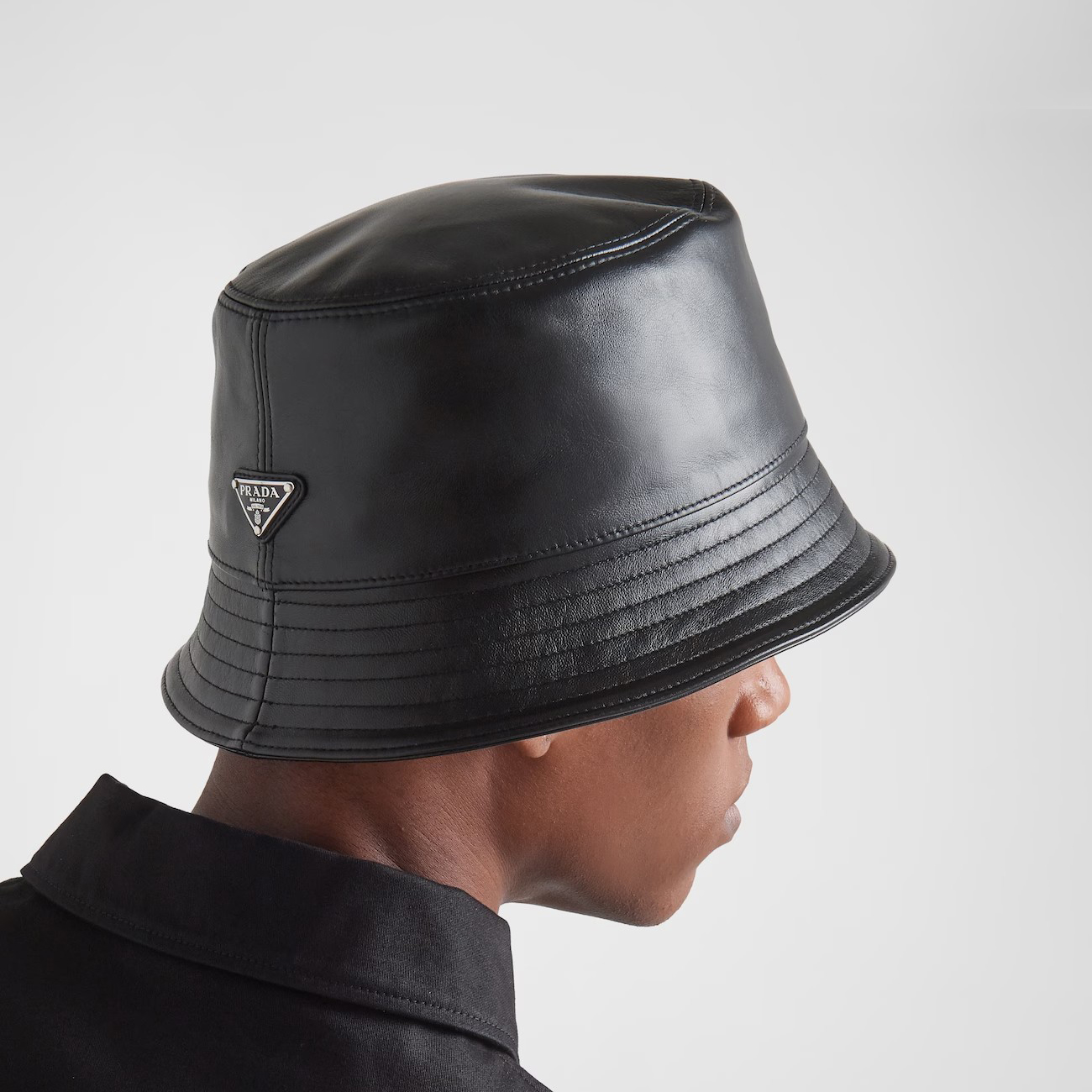 Prada Nappa Leather Bucket Hat Fisherman's Cap #nigo96542
