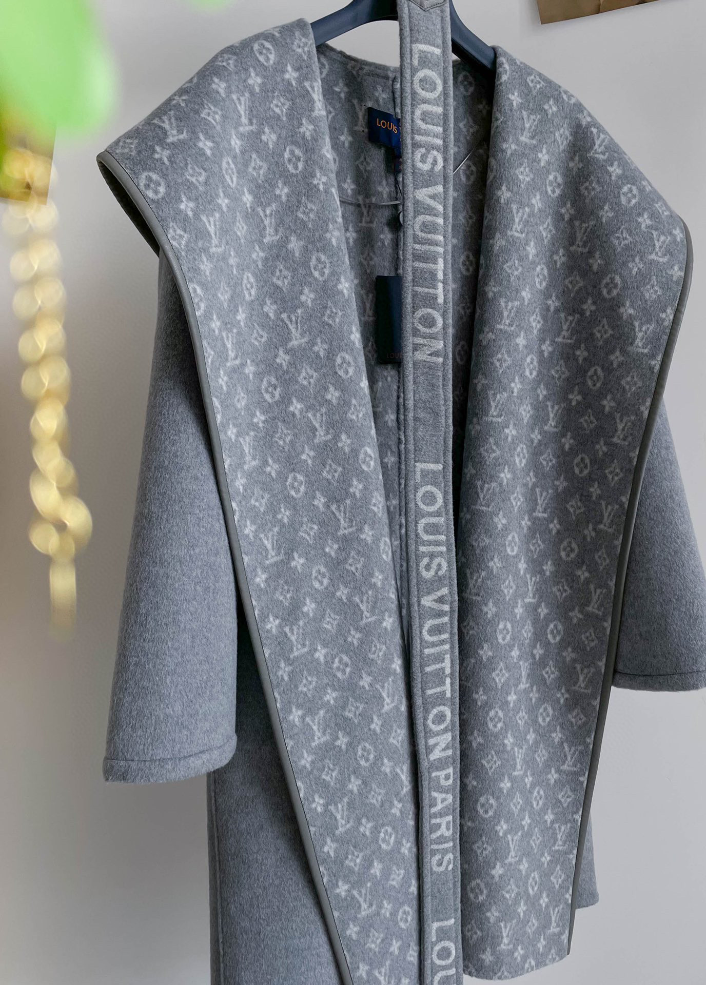 Louis Vuitton Long Wool Wrap Hooded Coat Jacket #nigo96581