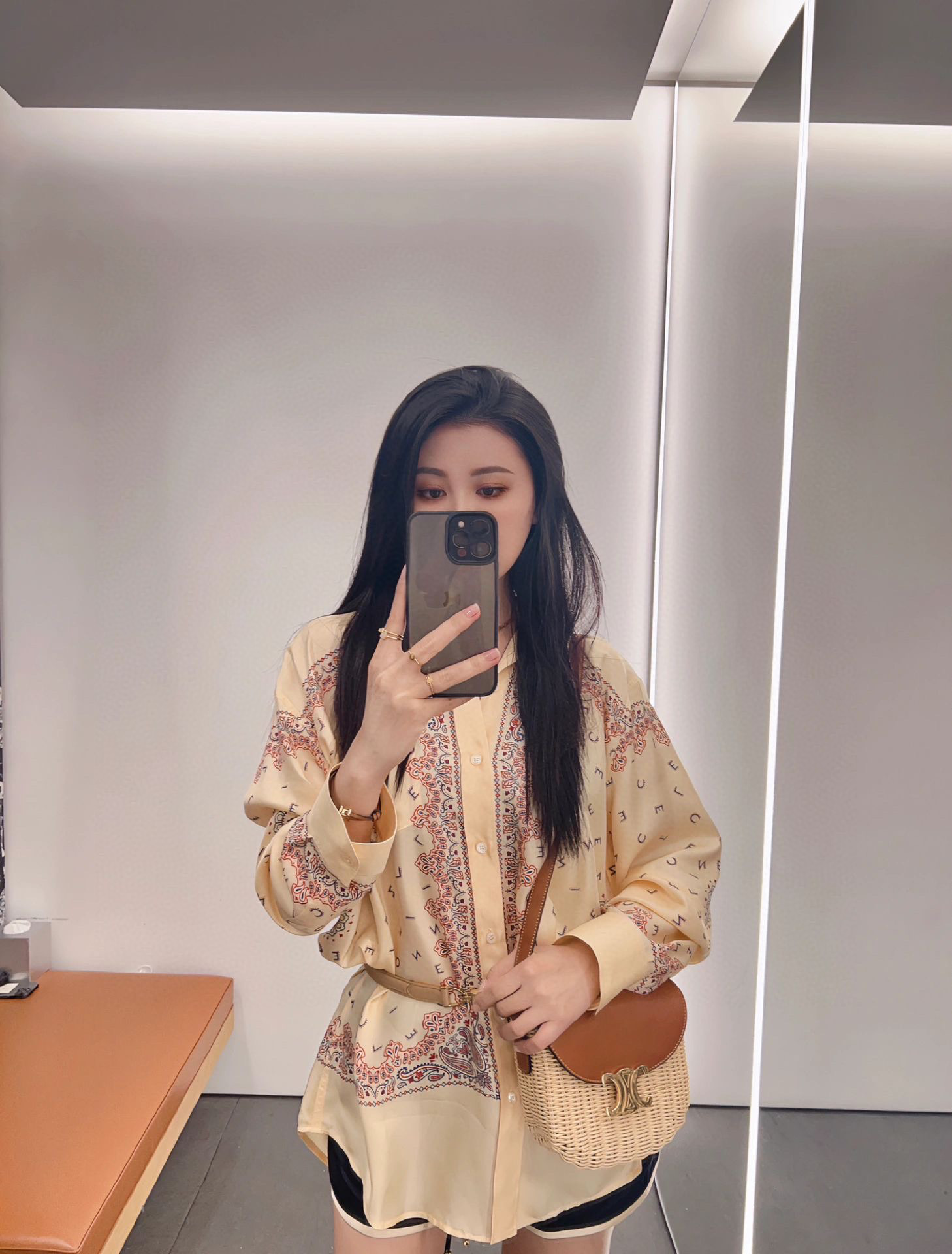 Celine Beige Printed Button Up Shirt #nigo21898