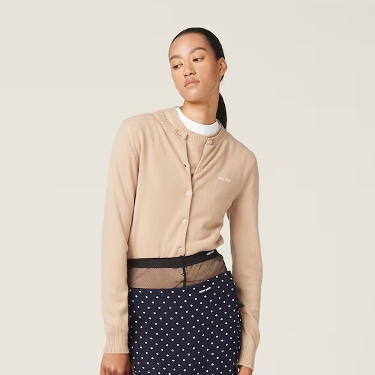 MiuMiu Knitted Long Sleeved Button Up Cardigan #nigo21911