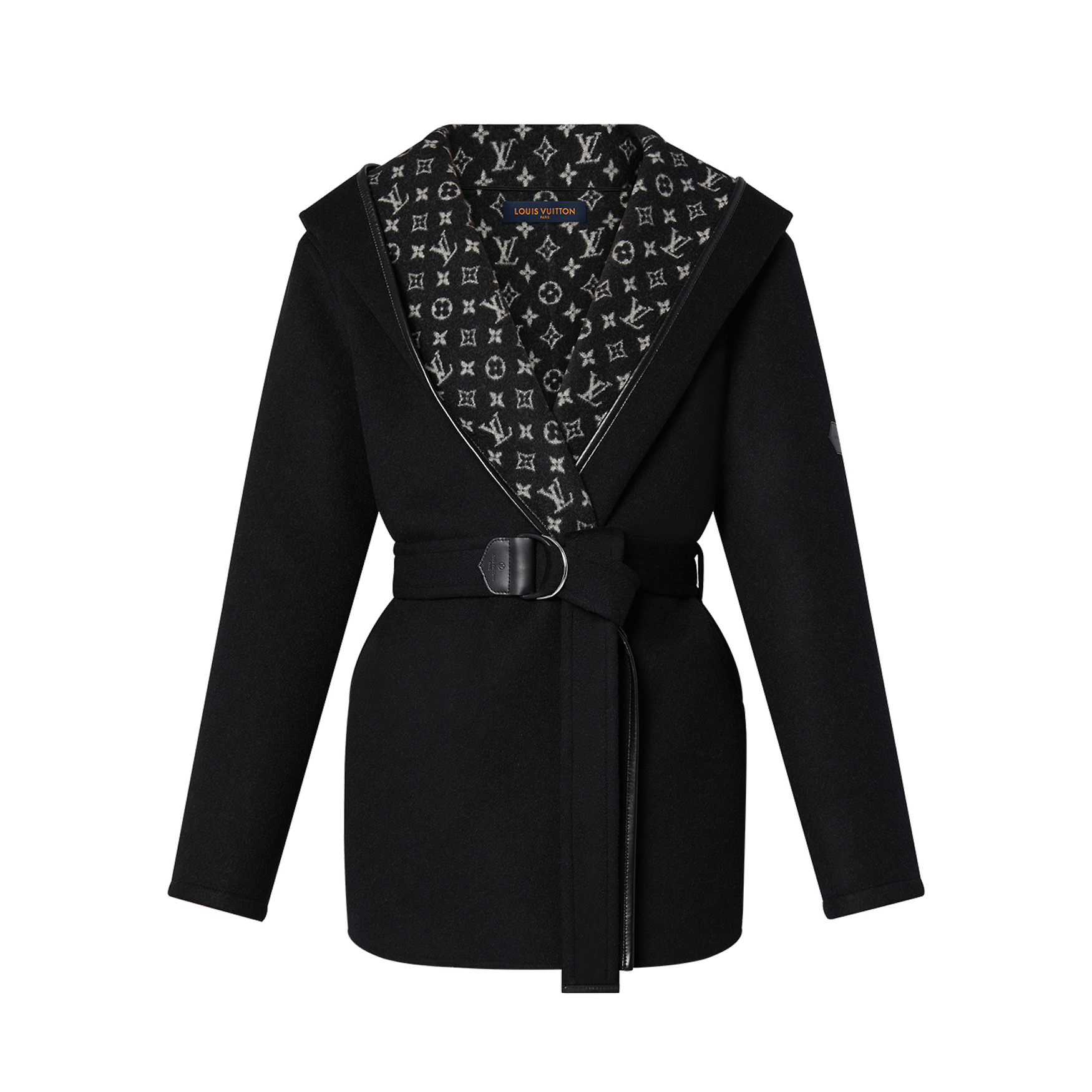 Louis Vuitton Wool Wrap Hooded Coat Jacket #nigo96576