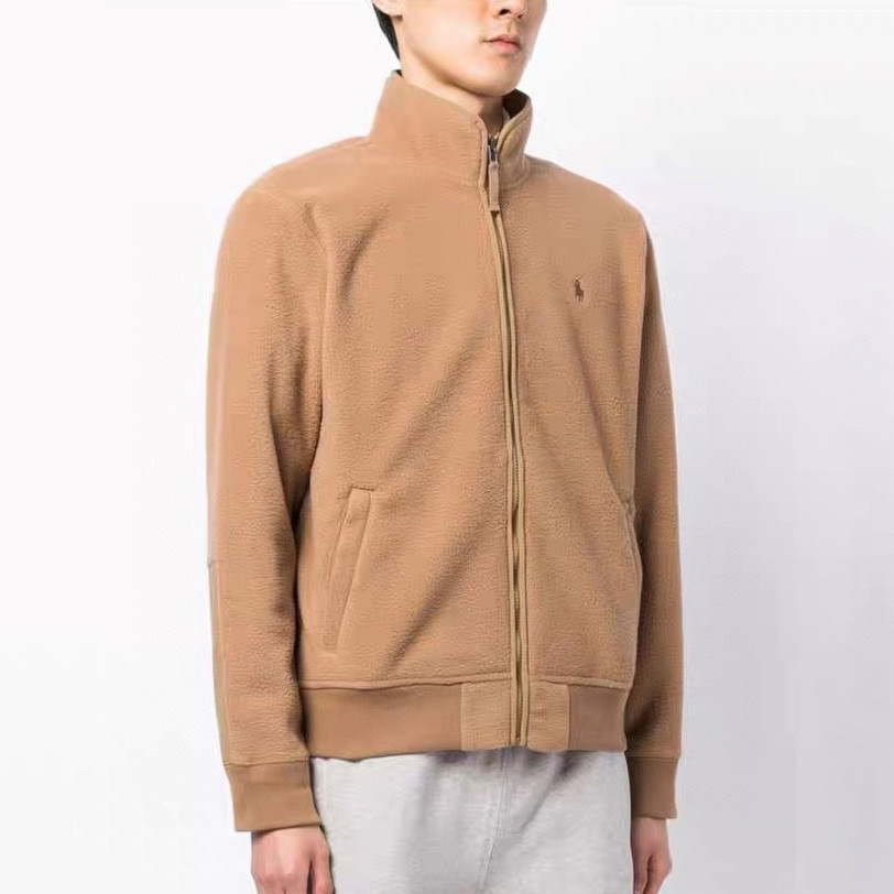 Ralph Lauren Polo Lamb Hair Upright Neck Zippered Jacket #nigo21938