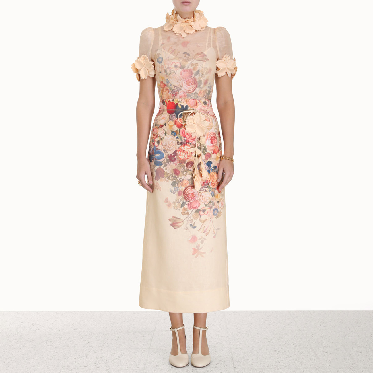 Zimmermann Lace Standing Collar Top Half Length Skirt Set #nigo21928