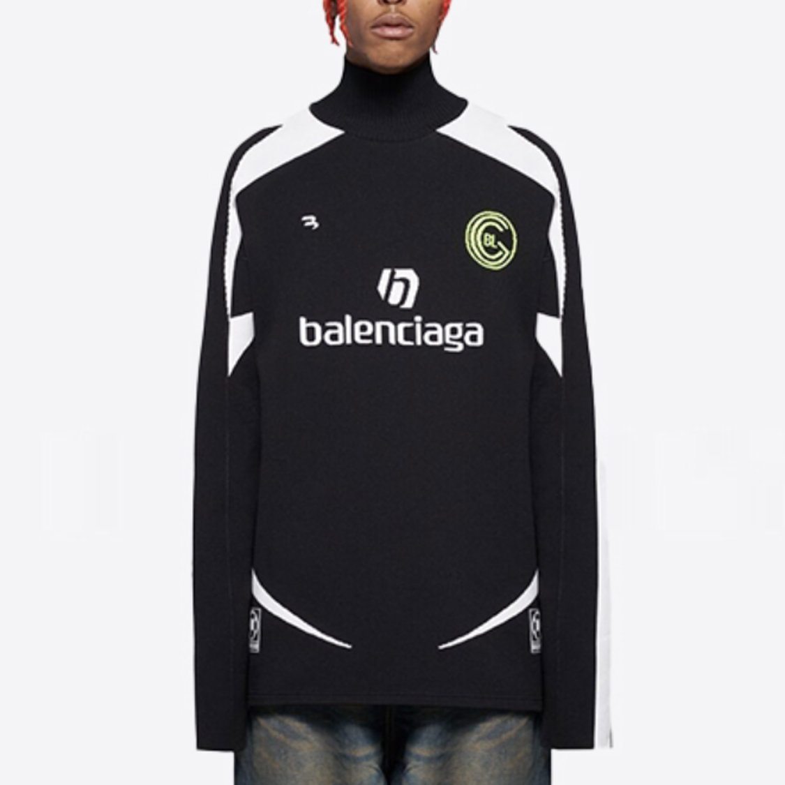 Balenciaga Stand Up Collar Black Letter Jacket #nigo21946