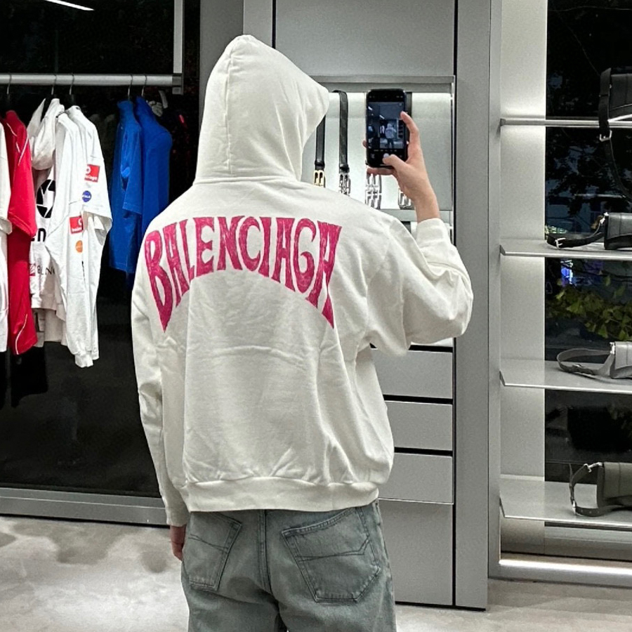 Balenciaga Graffiti Letter Hooded Sweatshirt Pullover #nigo96587