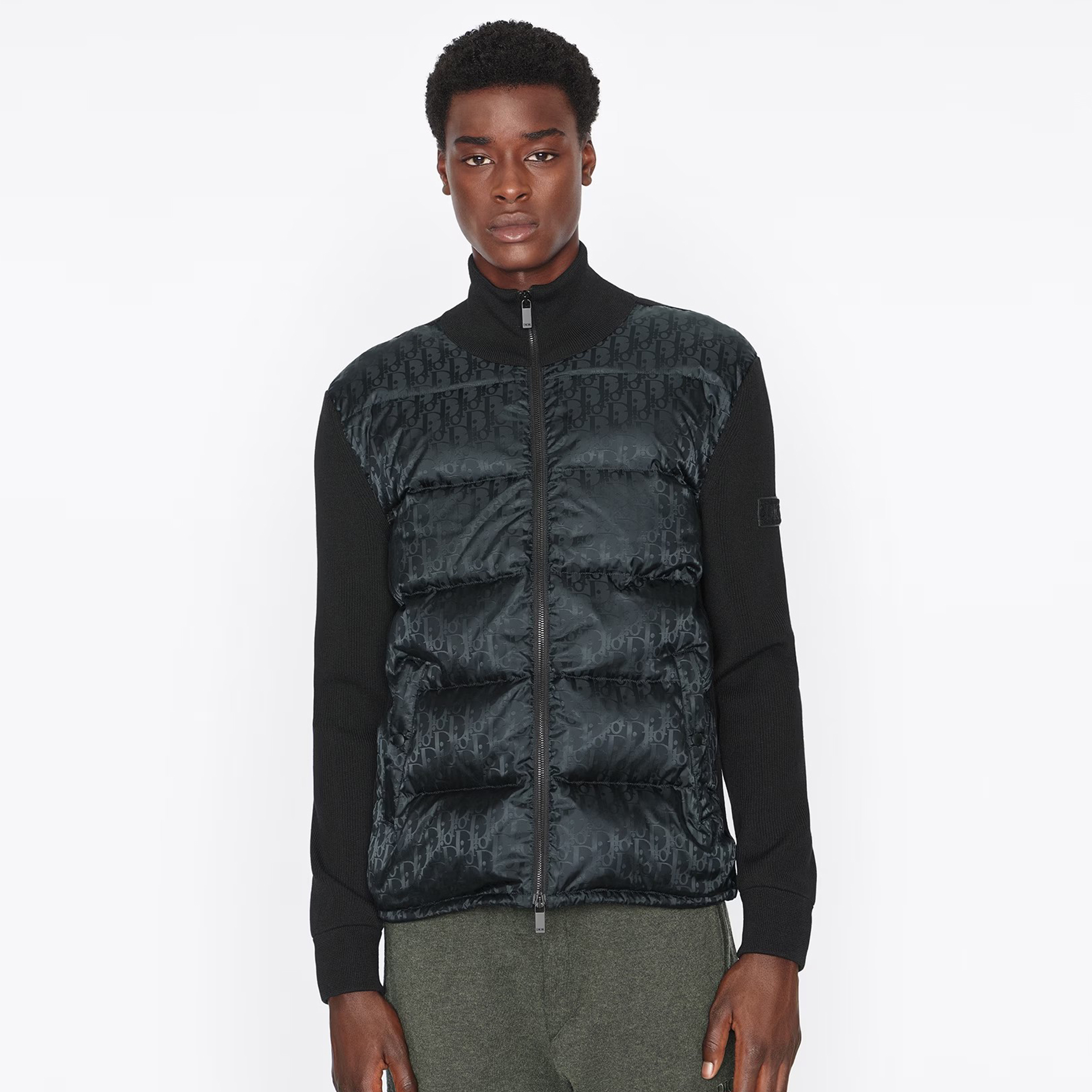 Dior OBLIQUE Long Sleeved Jacket Down Cotton Jacket #nigo21945