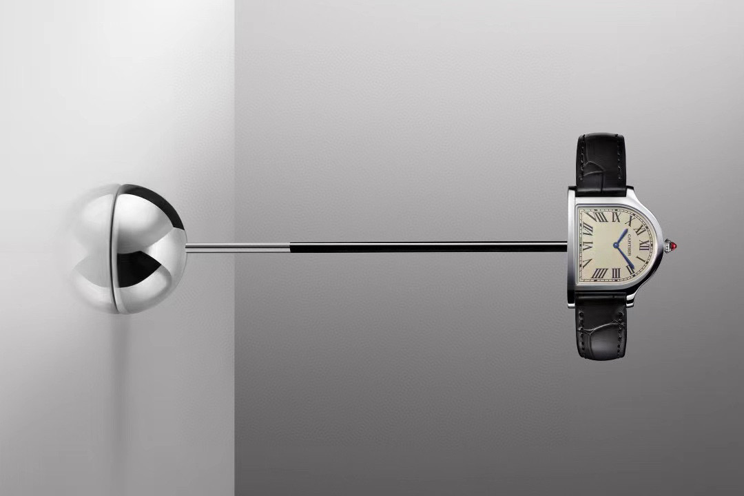 Cartier Women's Half Round Leather Strap Watch #nigo96624