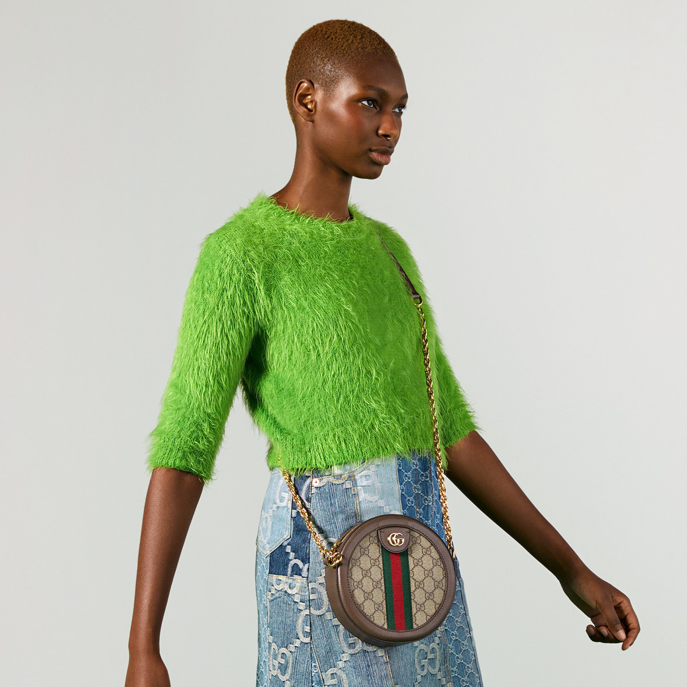 Gucci Ophidia Round Leather Printed Bag #nigo21961