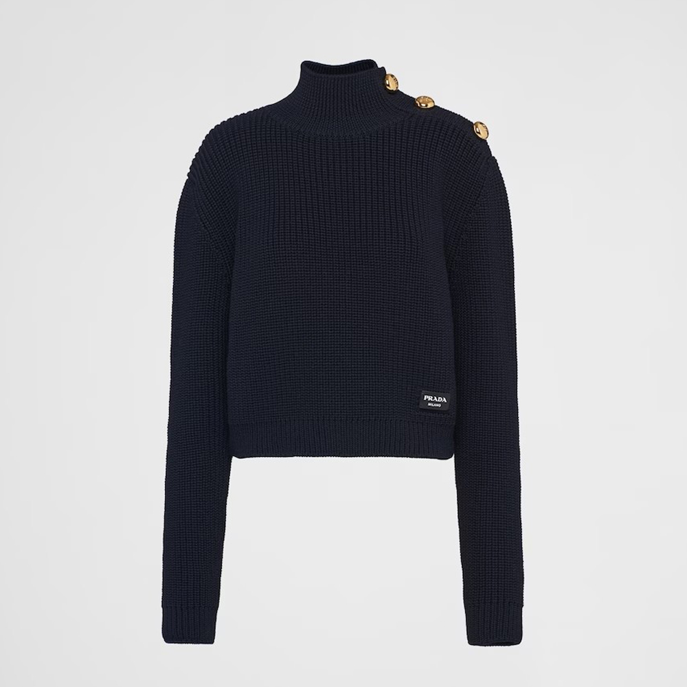 Prada High Neck Short Style Long Sleeved Sweater #nigo21953